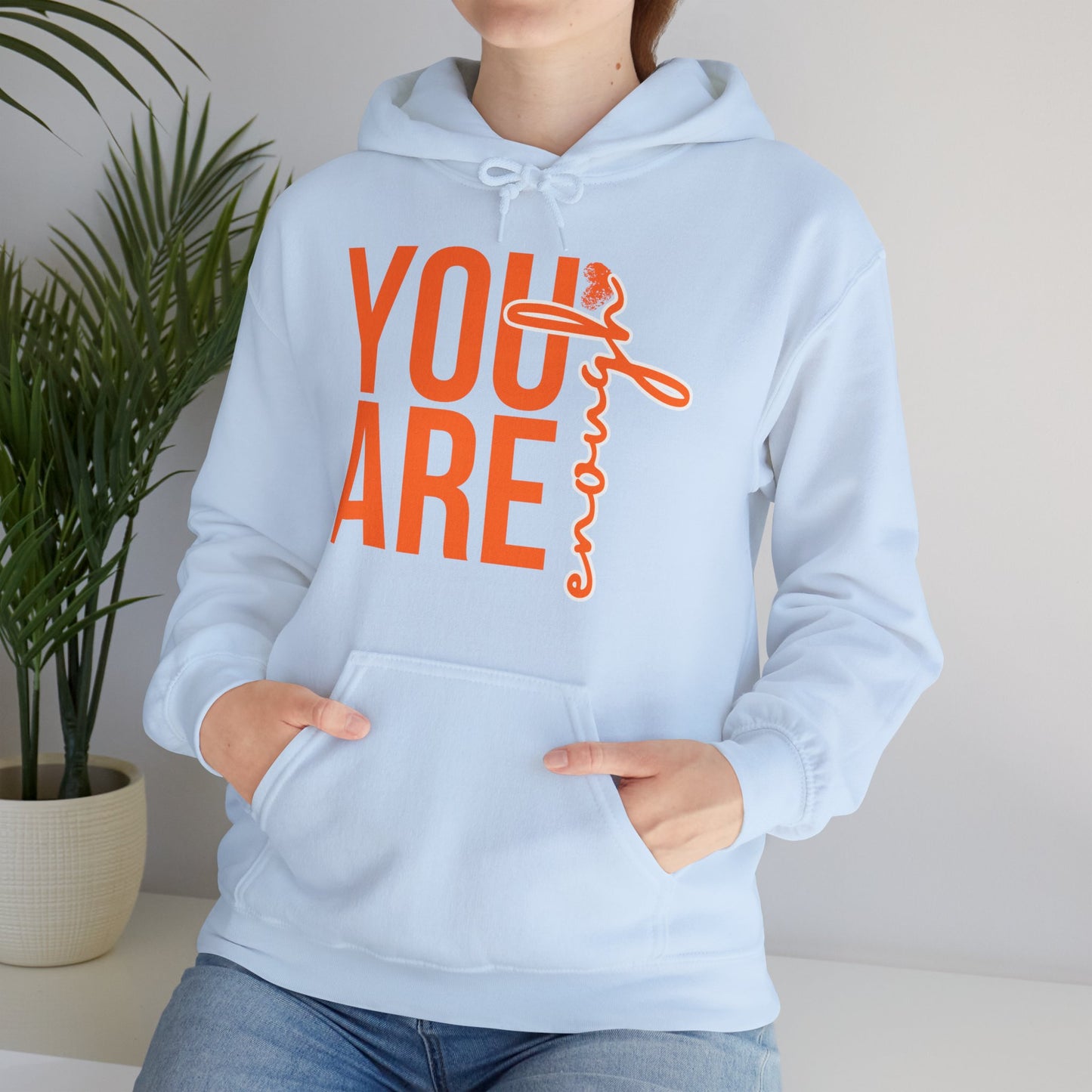 🌸You Are Enough Hoodie – A Soulful Reminder of Worthiness & Inner Light✨