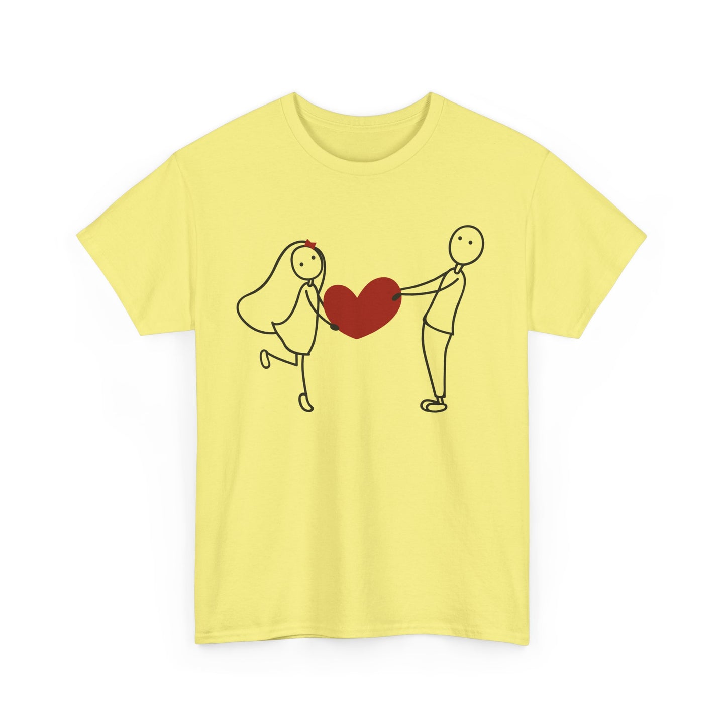 Heartfelt Connection Heavy Cotton Tee - Playful Love, Gentle Vibes