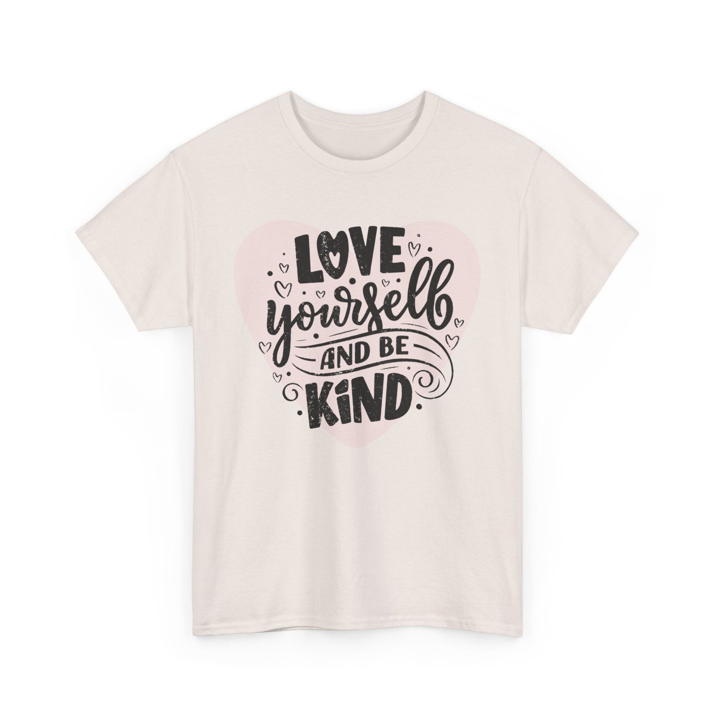 💖Heart Light Heavy Cotton Tee - Love Begins Within