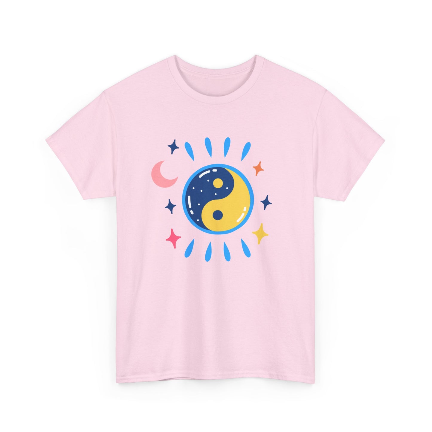 🌙Celestial Balance Heavy Cotton Tee - Yin-Yang Moon Edition