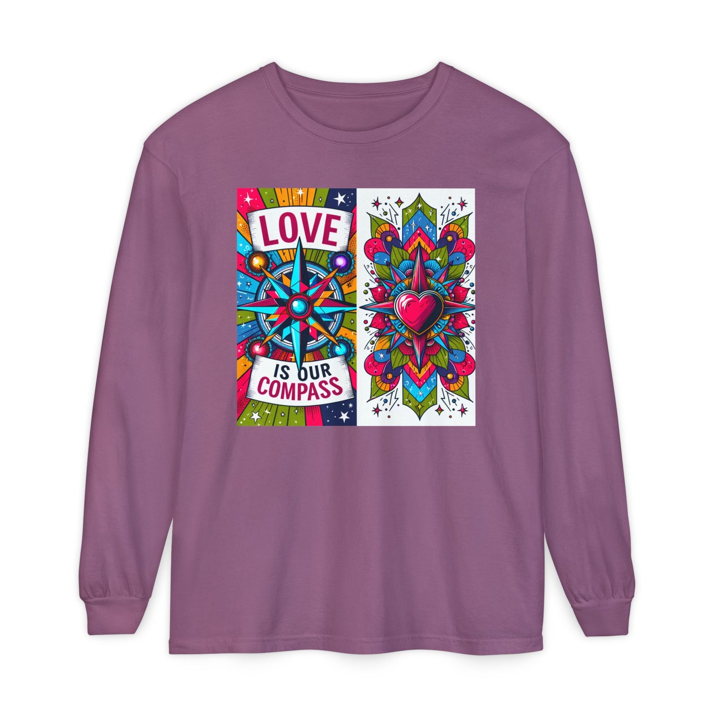 🧭Love Is Our Compass - Soul-Navigating Long Sleeve Tee
