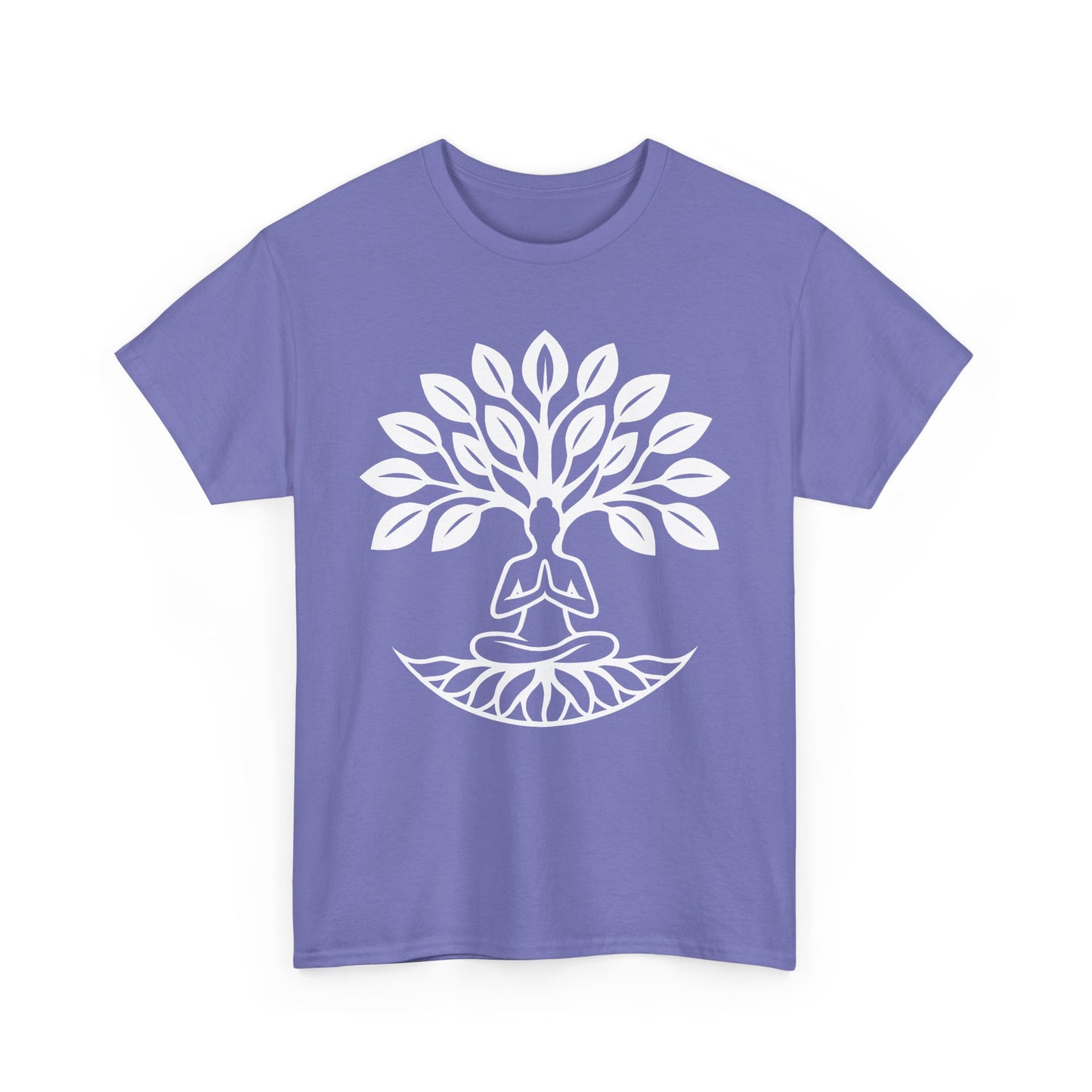 "Rooted in Presence" - Tree of Life & Meditative Balance Heavy Cotton Tee