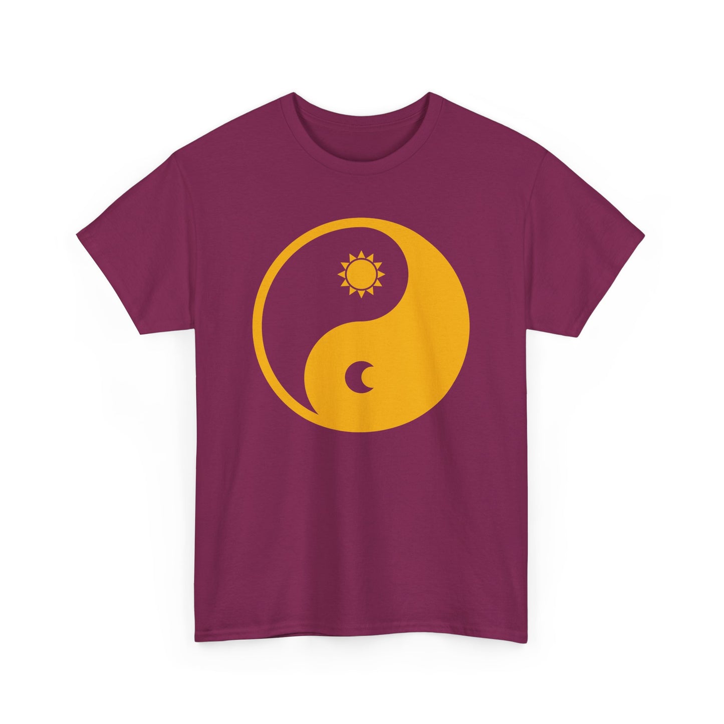 🌞🌜YinYang Solar Lunar Heavy Cotton Tee - Harmony in Balance