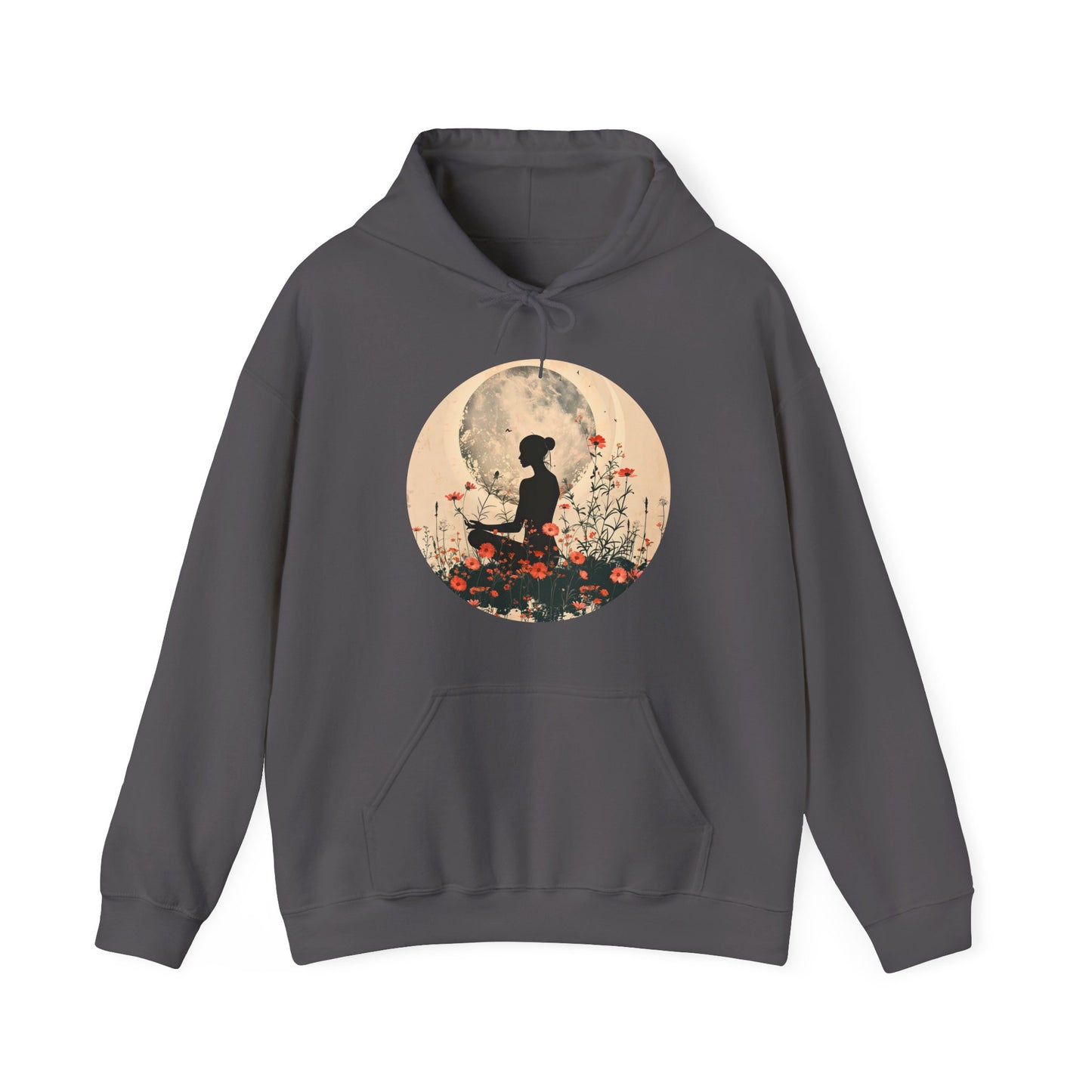🌕Moonlit Meditation Hoodie – Divine Feminine Stillness & Strength✨🌹🧘🏾‍♀️
