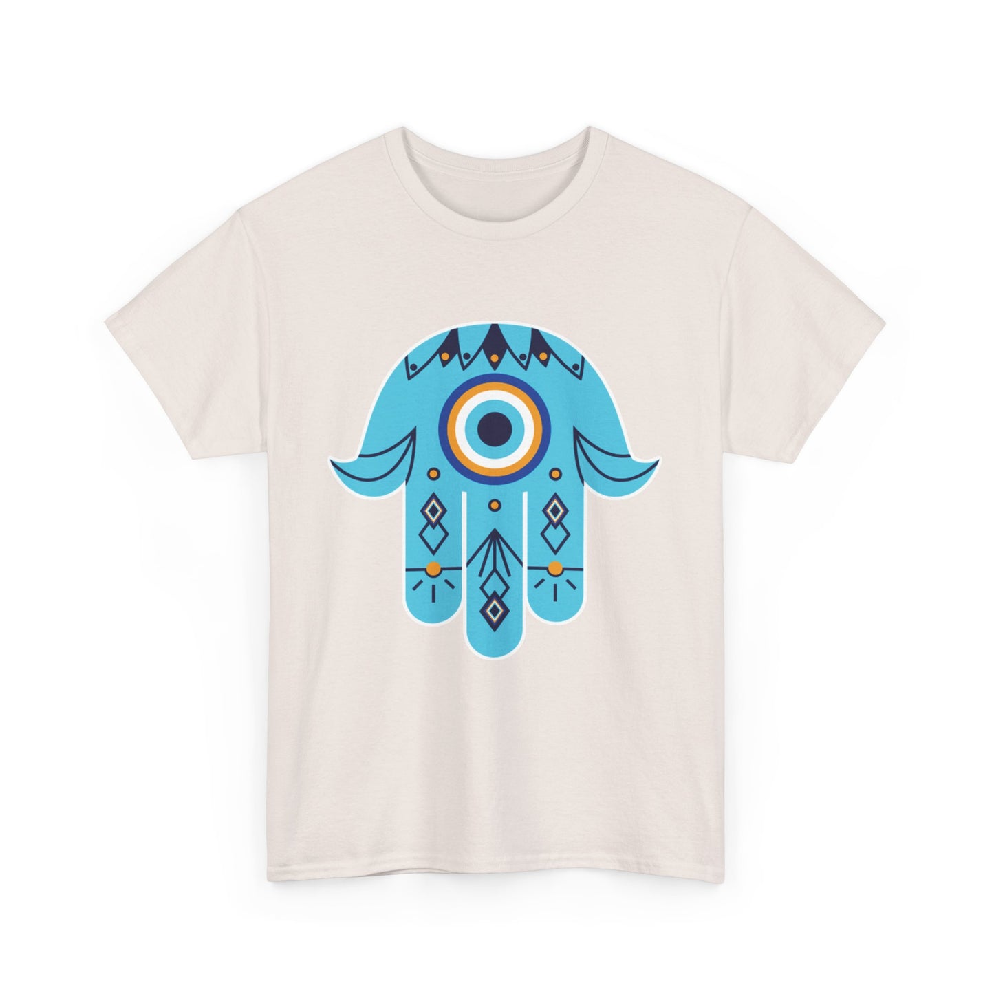 Hand of Protection - Hamsa Evil Eye Heavy Cotton Tee