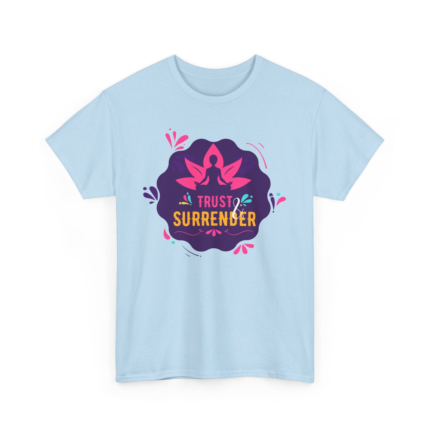 🌸Lotus Flow Heavy Cotton Tee - "Trust & Surrender" - Align