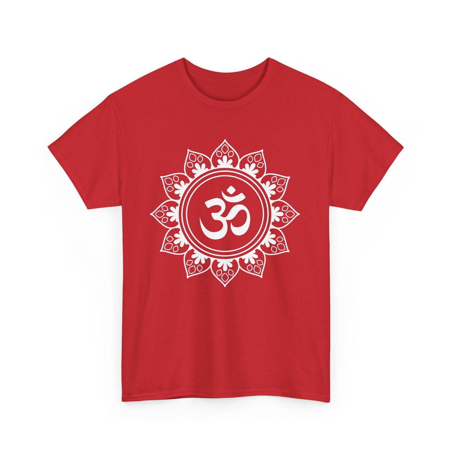 Tranquil OM Mandala Heavy Cotton Tee - Embrace Peace Within