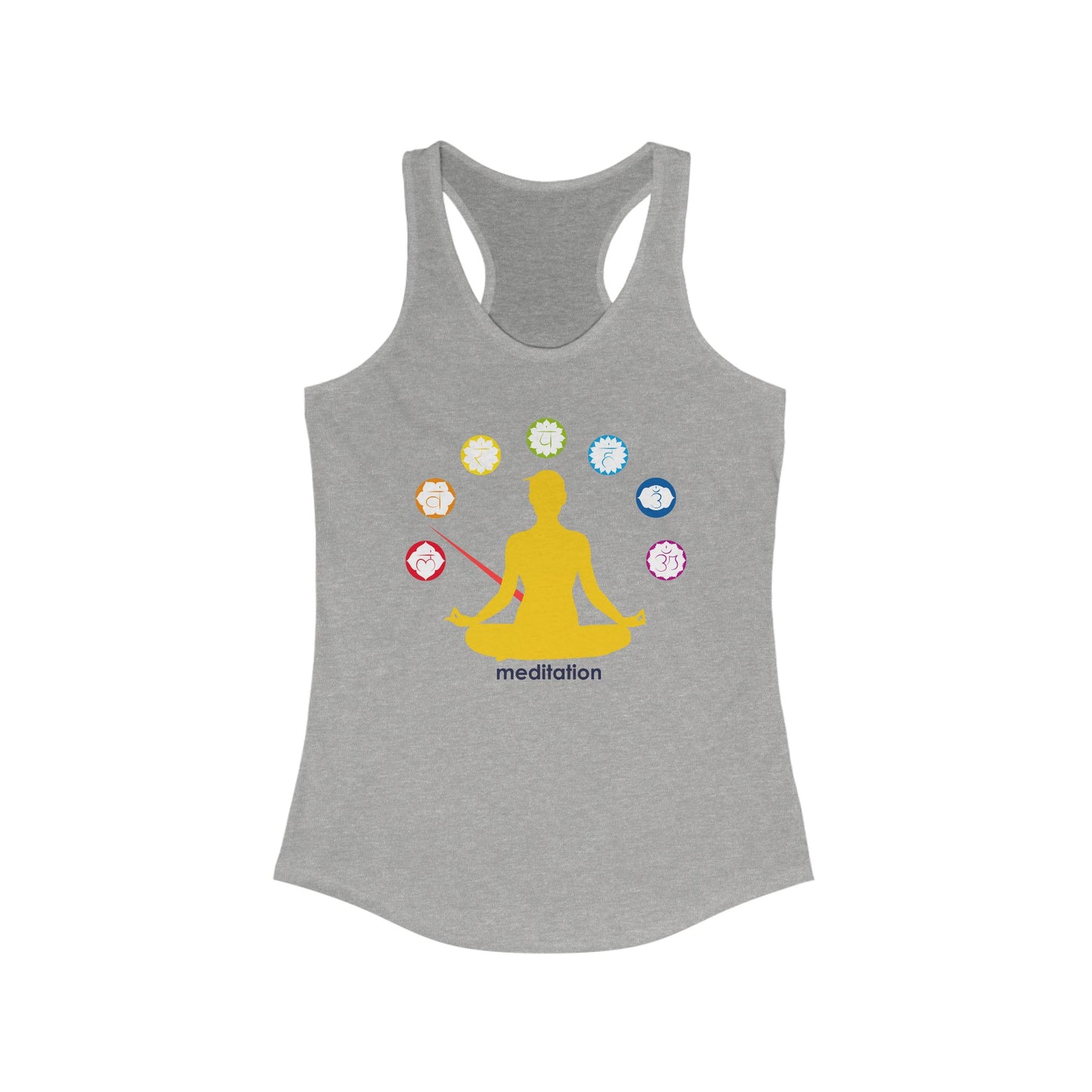 Chakra Alignment Meditation Tank – Women’s Racerback Top for Yoga & Mindfulness
