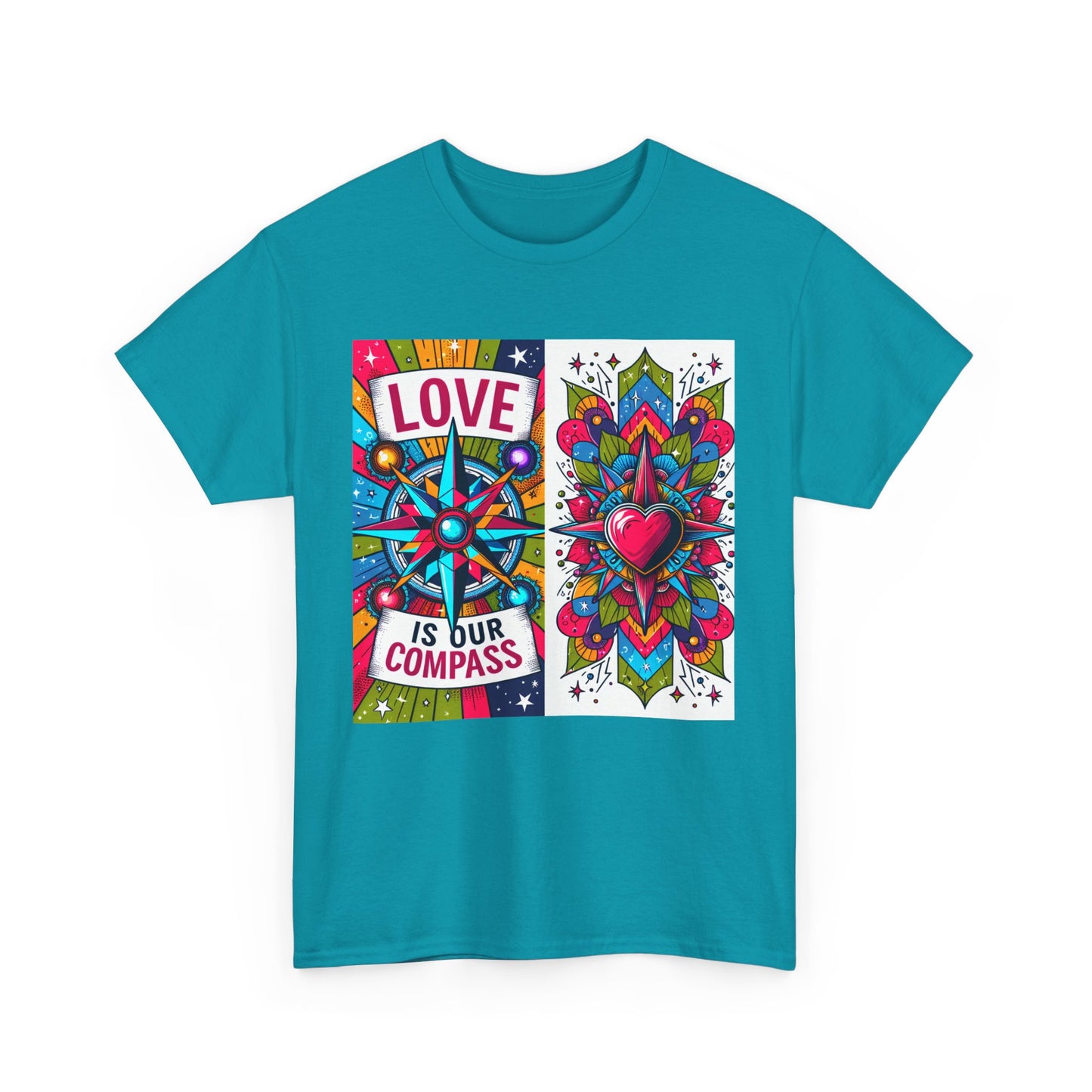 🧭HeartNorth Heavy Cotton Tee - Let Love Be the Way