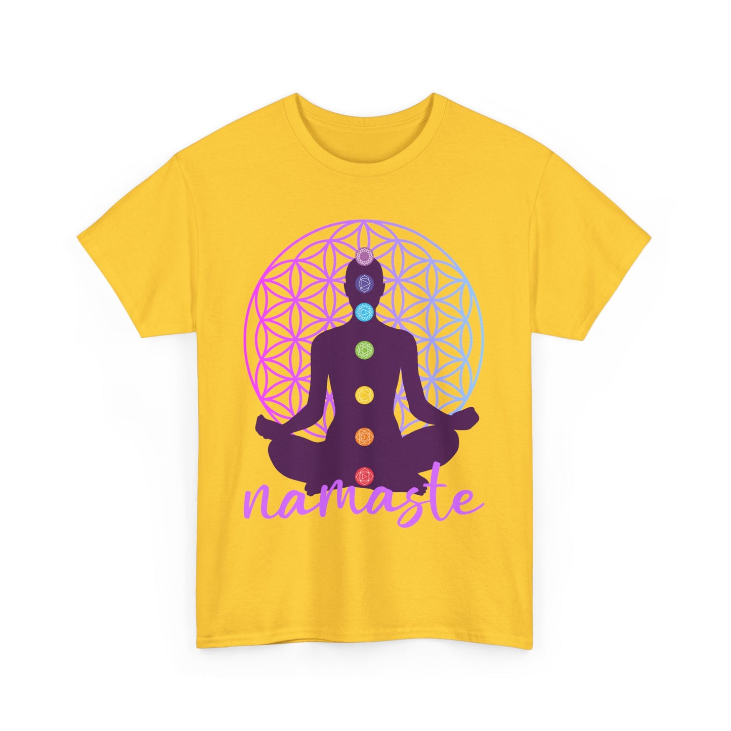 Namaste Within - Chakra Alignment Heavy Cotton Tee - Spiritual Meditation Shirt
