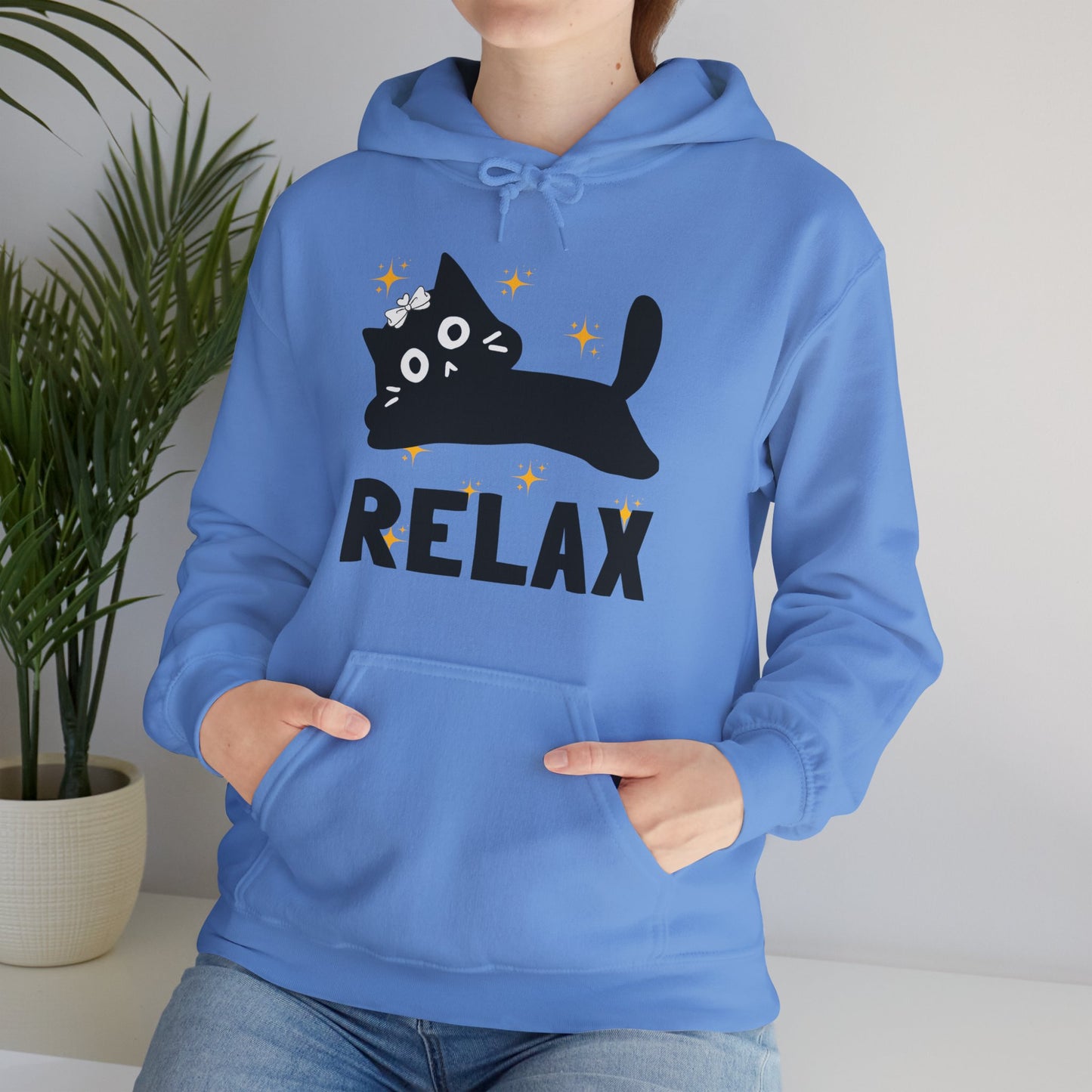 🐱Relax Hoodie — Trust the Divine, Live Like a Cat: Stay In the Moment✨🌿