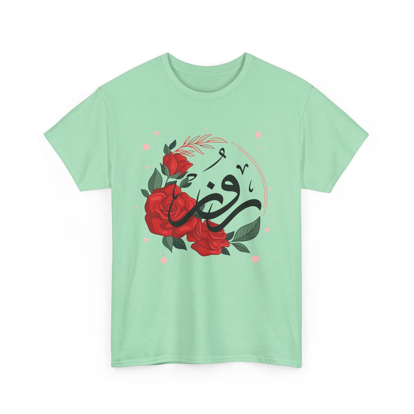 🌹"Rose Reverence" Heavy Cotton Tee - A Floral Vibration of Elegance and Beauty