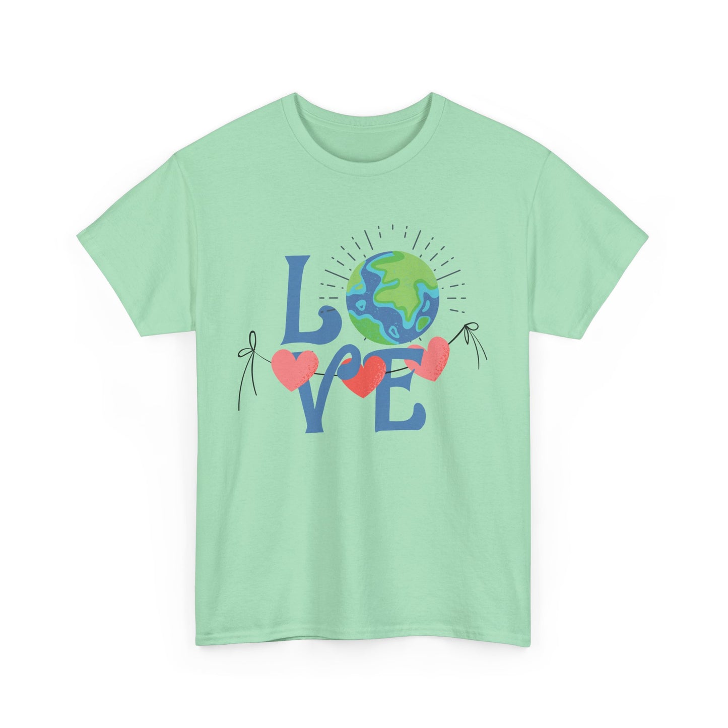 🌍Love the Earth Heavy Cotton Tee - Share the Warmth of the World