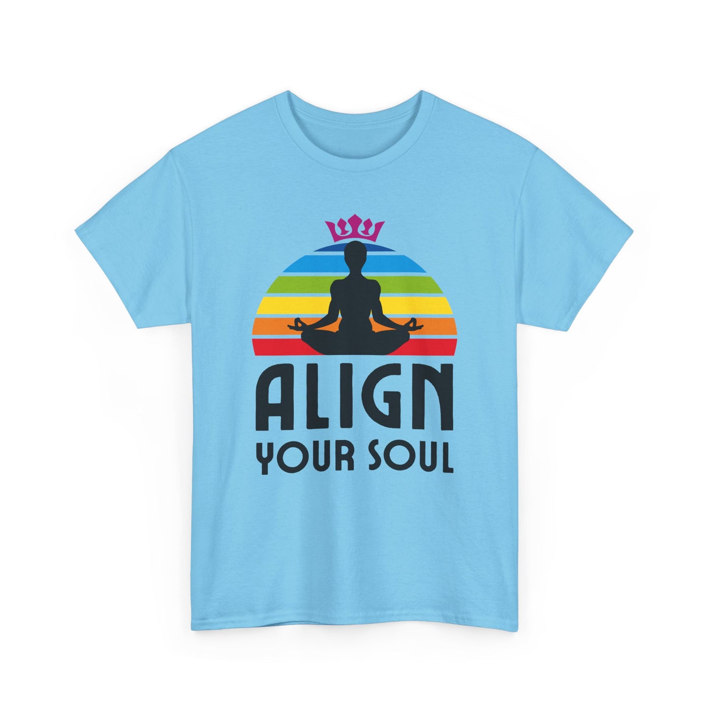 "Align Your Soul" Chakra Heavy Cotton Tee - Radiate from Root to Crown