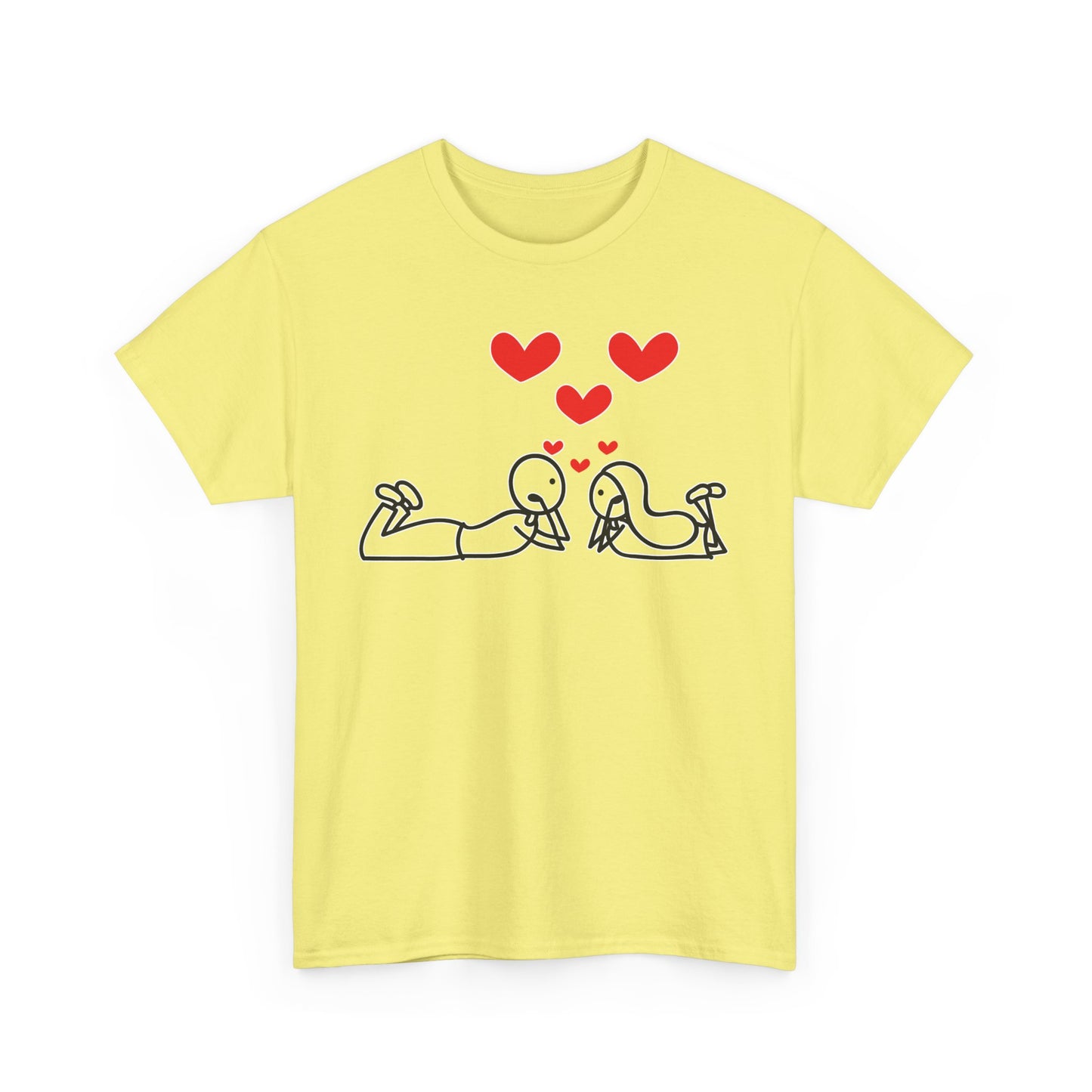 💖Love Connection Heavy Cotton Tee - Sweet Simplicity, Big Heart