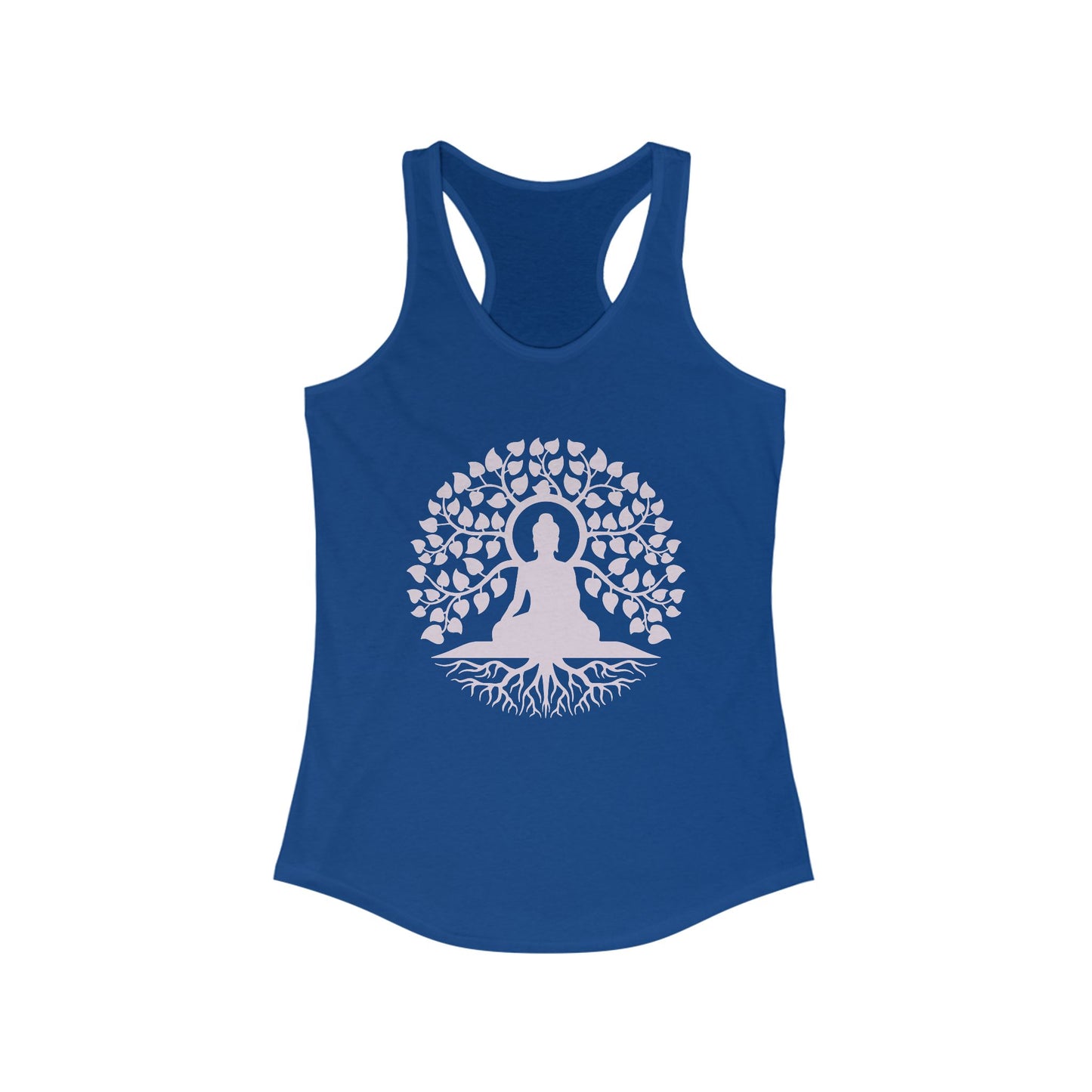 “Rooted in Presence” – Buddha & Tree of Life Racerback Tank Top
