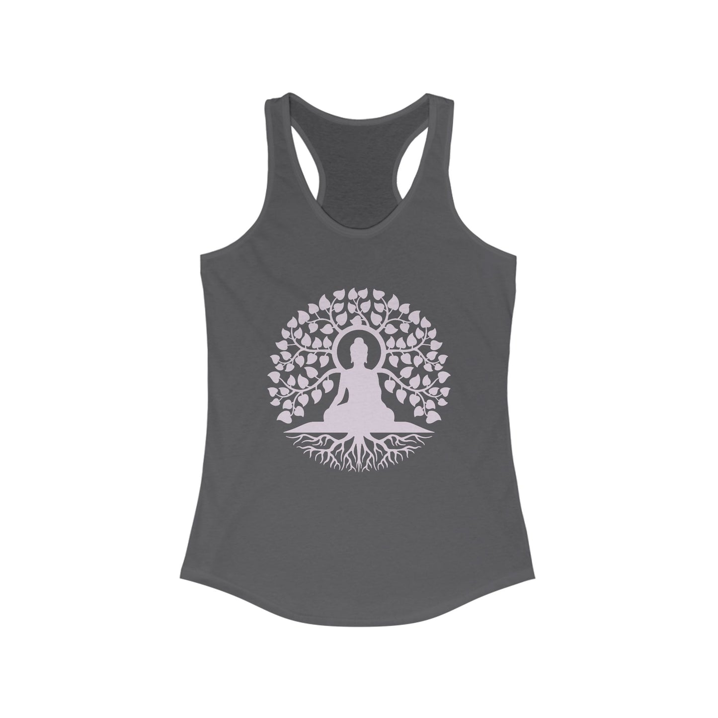 “Rooted in Presence” – Buddha & Tree of Life Racerback Tank Top