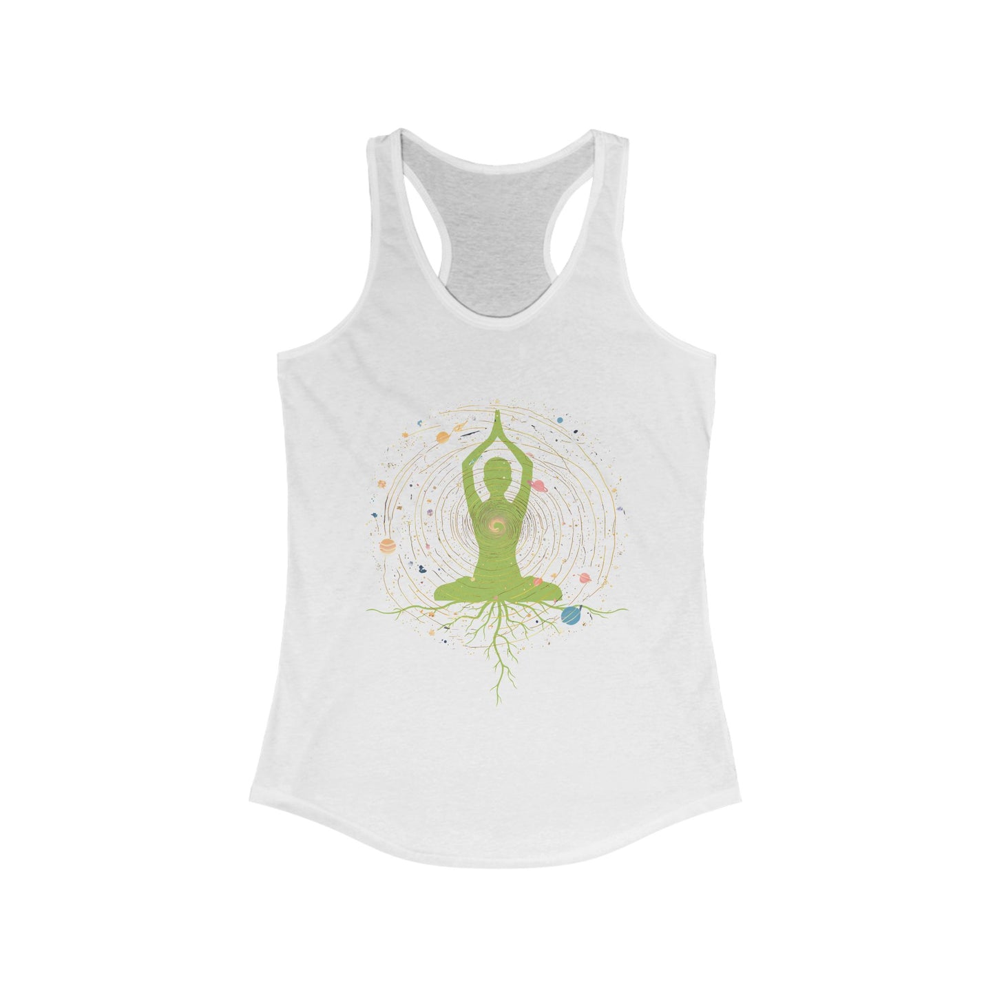 “Rooted in the Cosmos” Racerback Tank - Flow from the Heart, Grounded in Soul