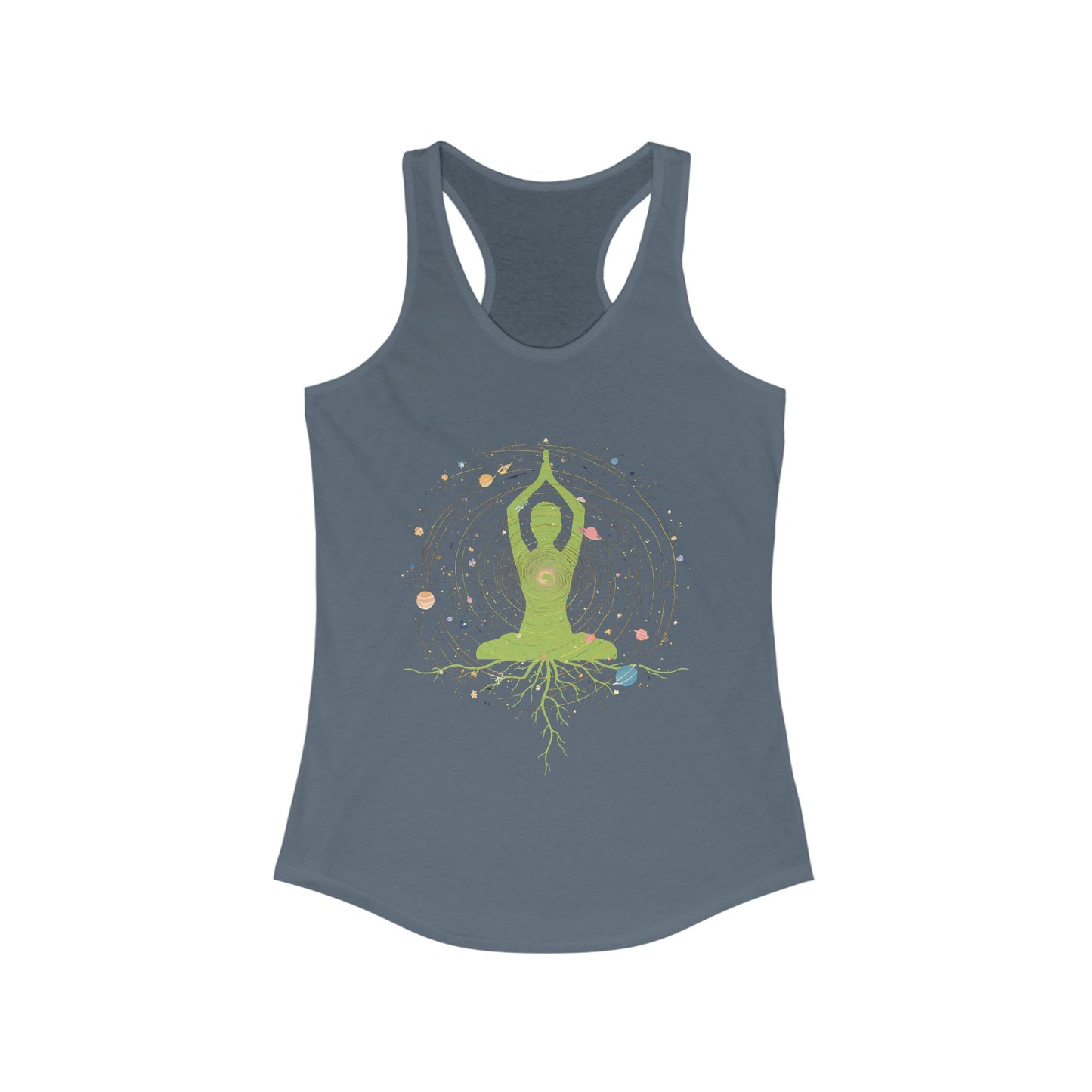 “Rooted in the Cosmos” Racerback Tank - Flow from the Heart, Grounded in Soul