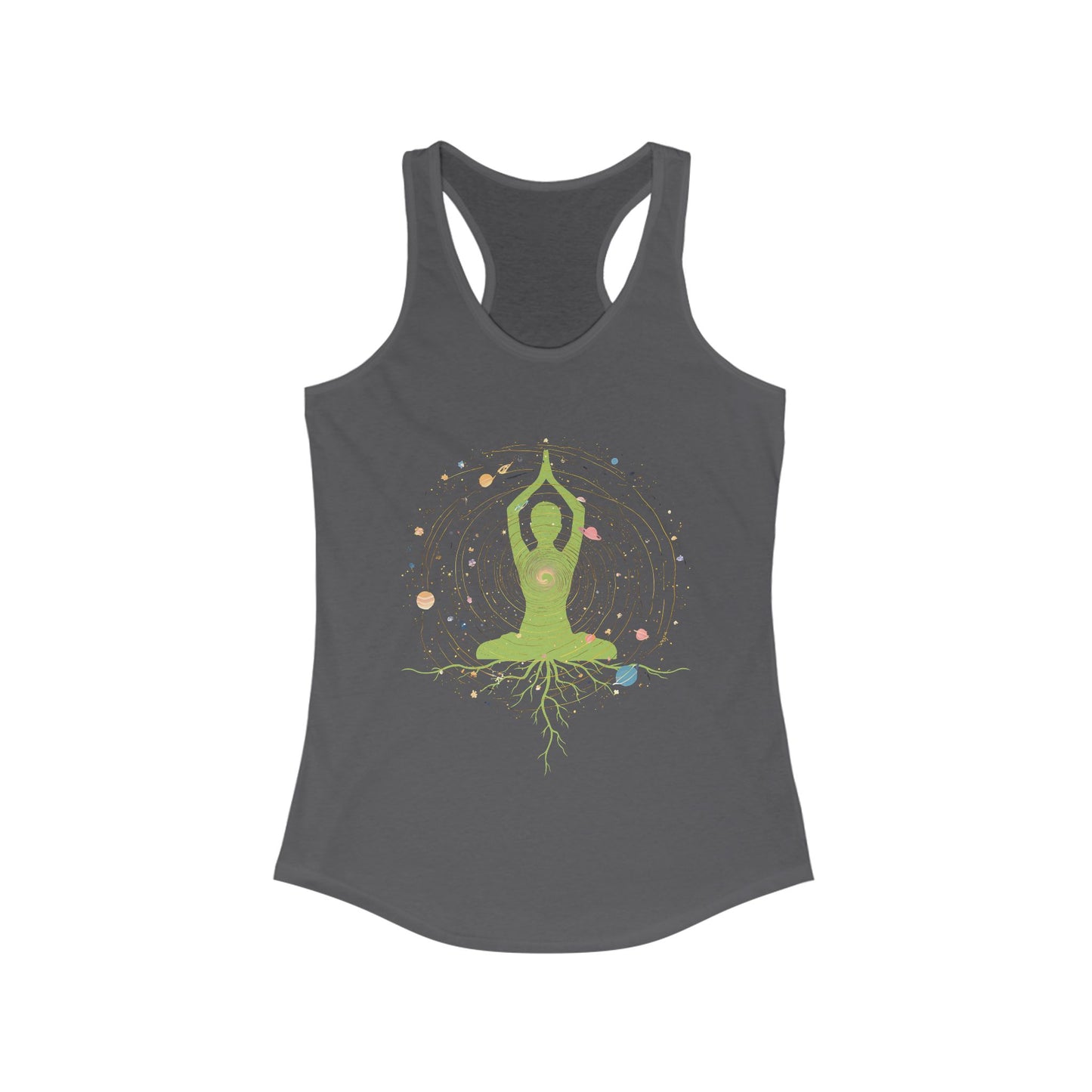 “Rooted in the Cosmos” Racerback Tank - Flow from the Heart, Grounded in Soul