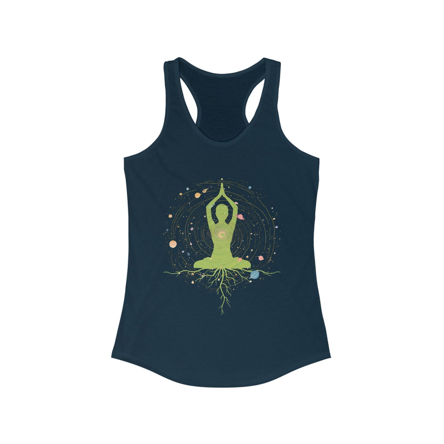 “Rooted in the Cosmos” Racerback Tank - Flow from the Heart, Grounded in Soul