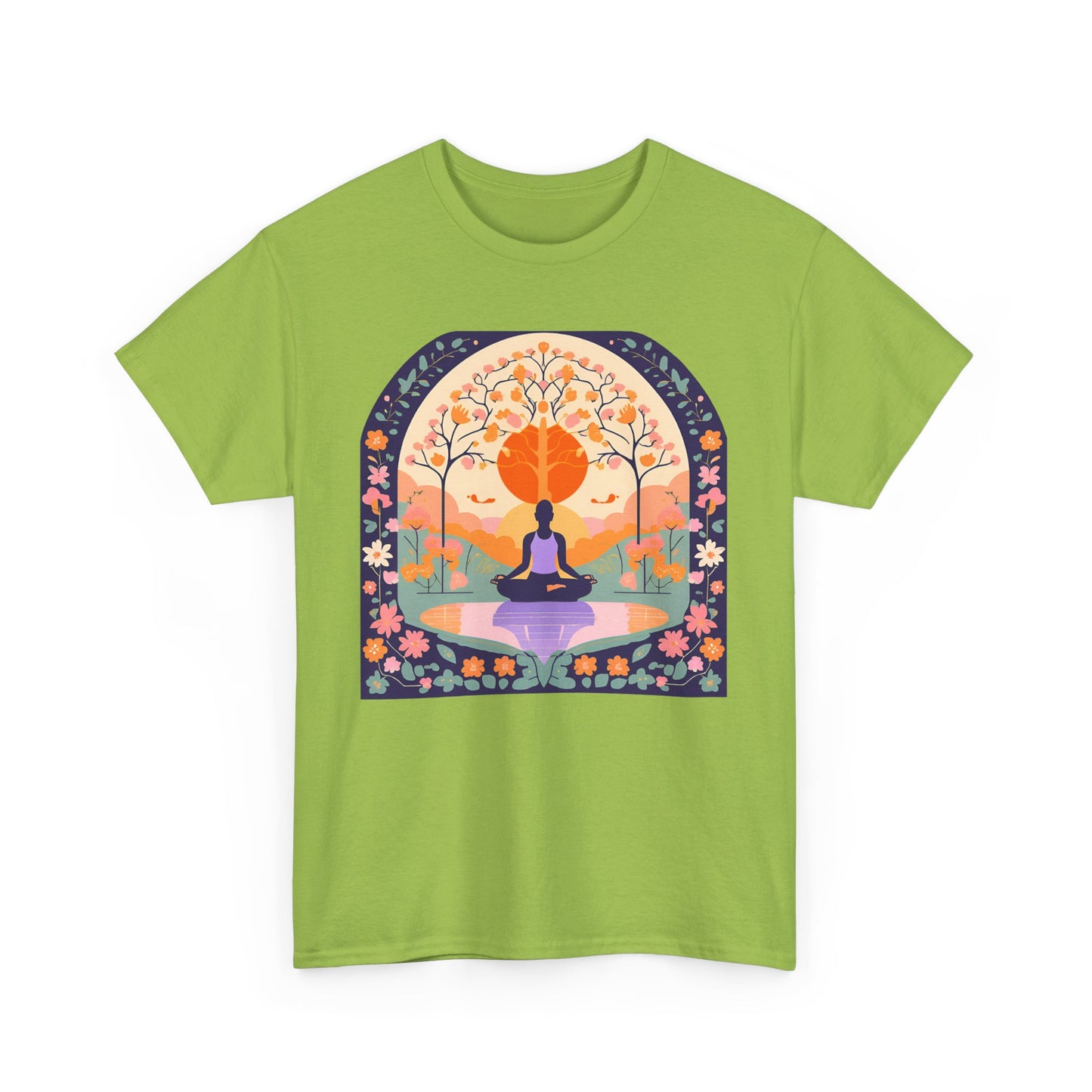 Zen Garden Meditations Heavy Cotton Tee - Nature’s Tranquility Awaits