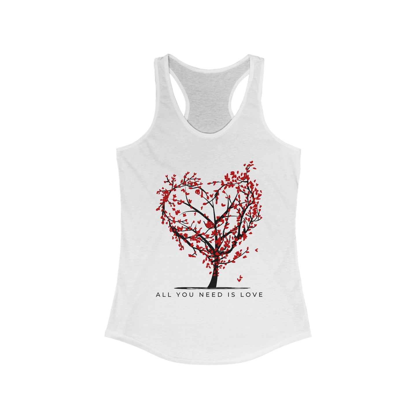 All You Need Is Love Racerback Tank  - Heart-Centered Style for Soulful Days