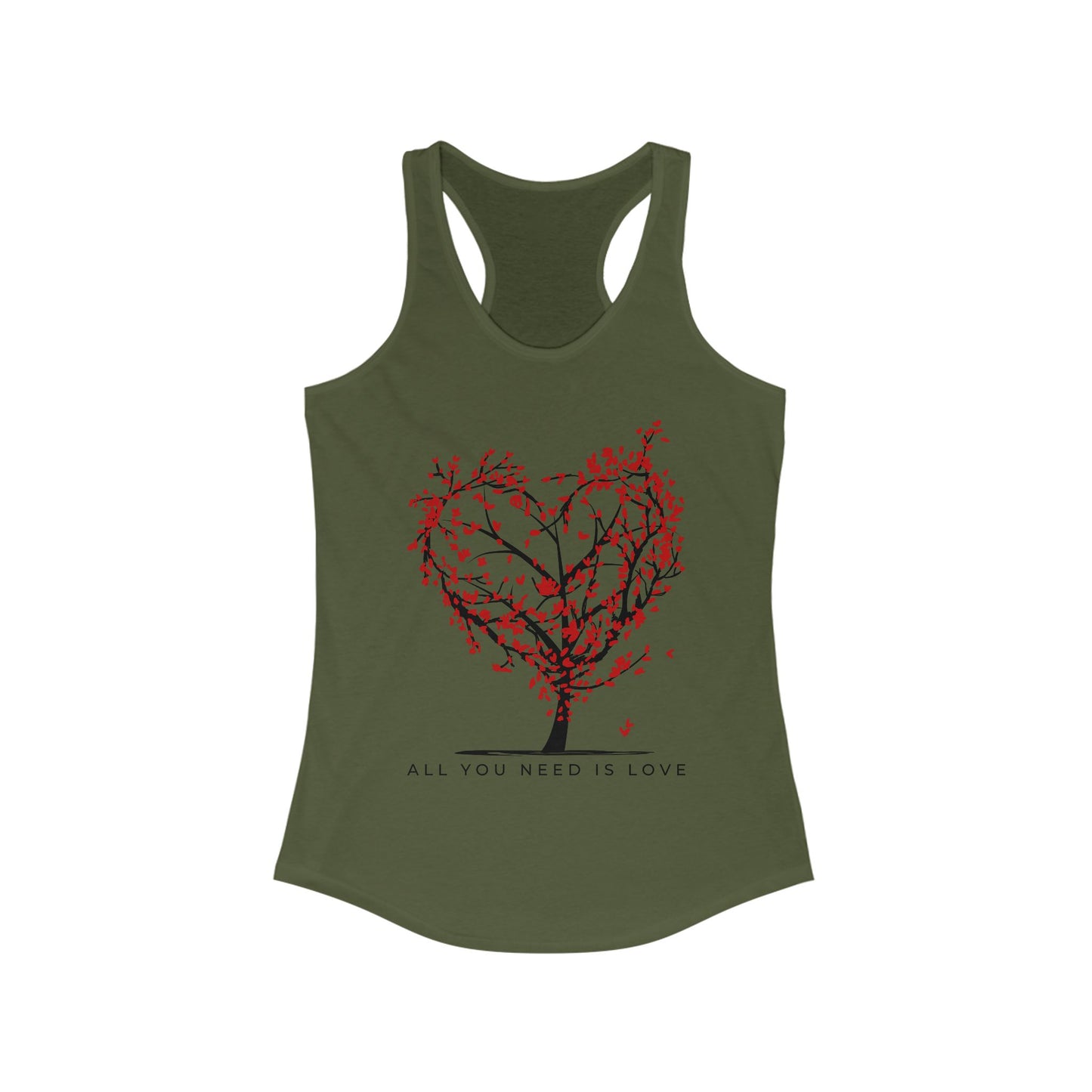 All You Need Is Love Racerback Tank  - Heart-Centered Style for Soulful Days