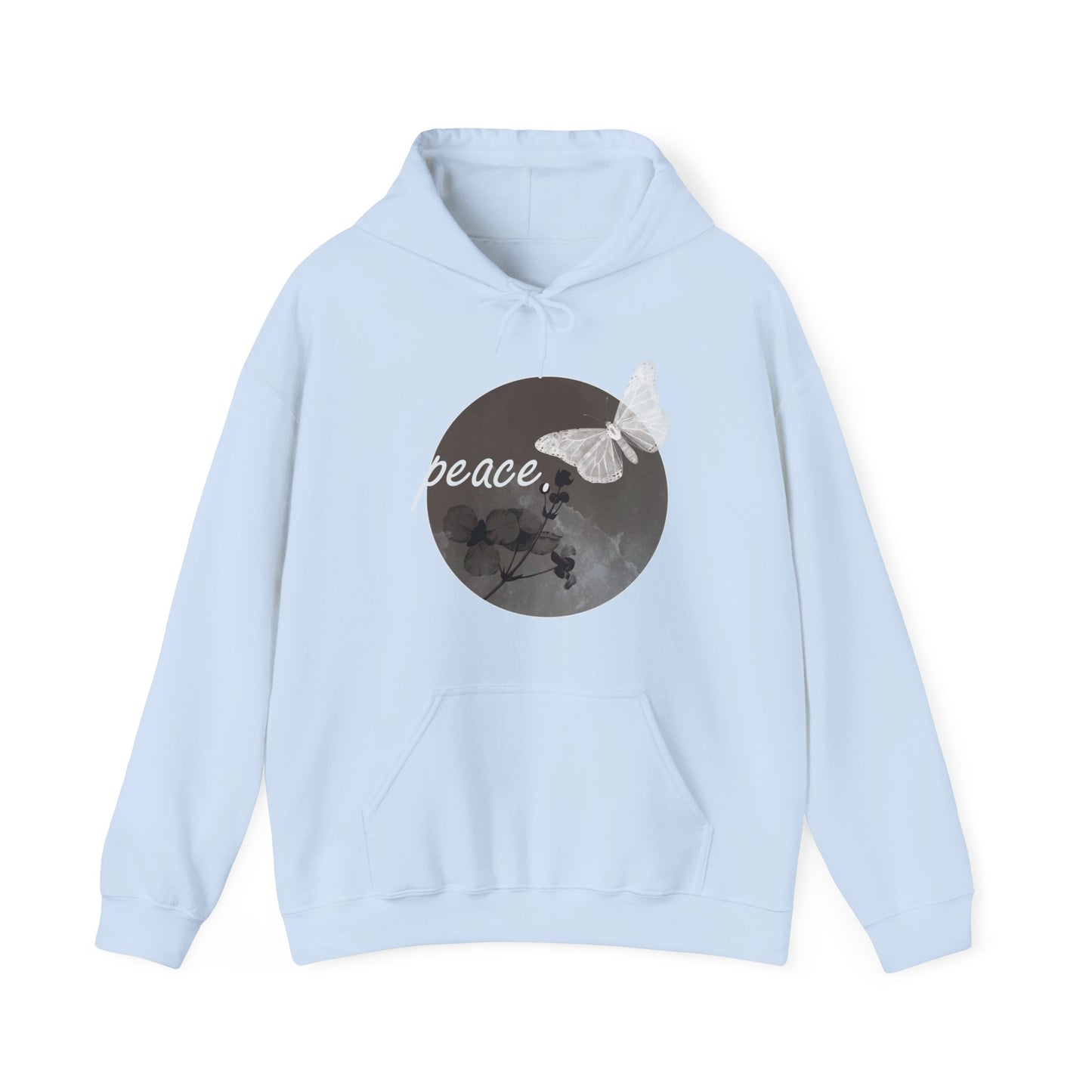 Peace Under the Moon Hoodie 🌙🦋🌸