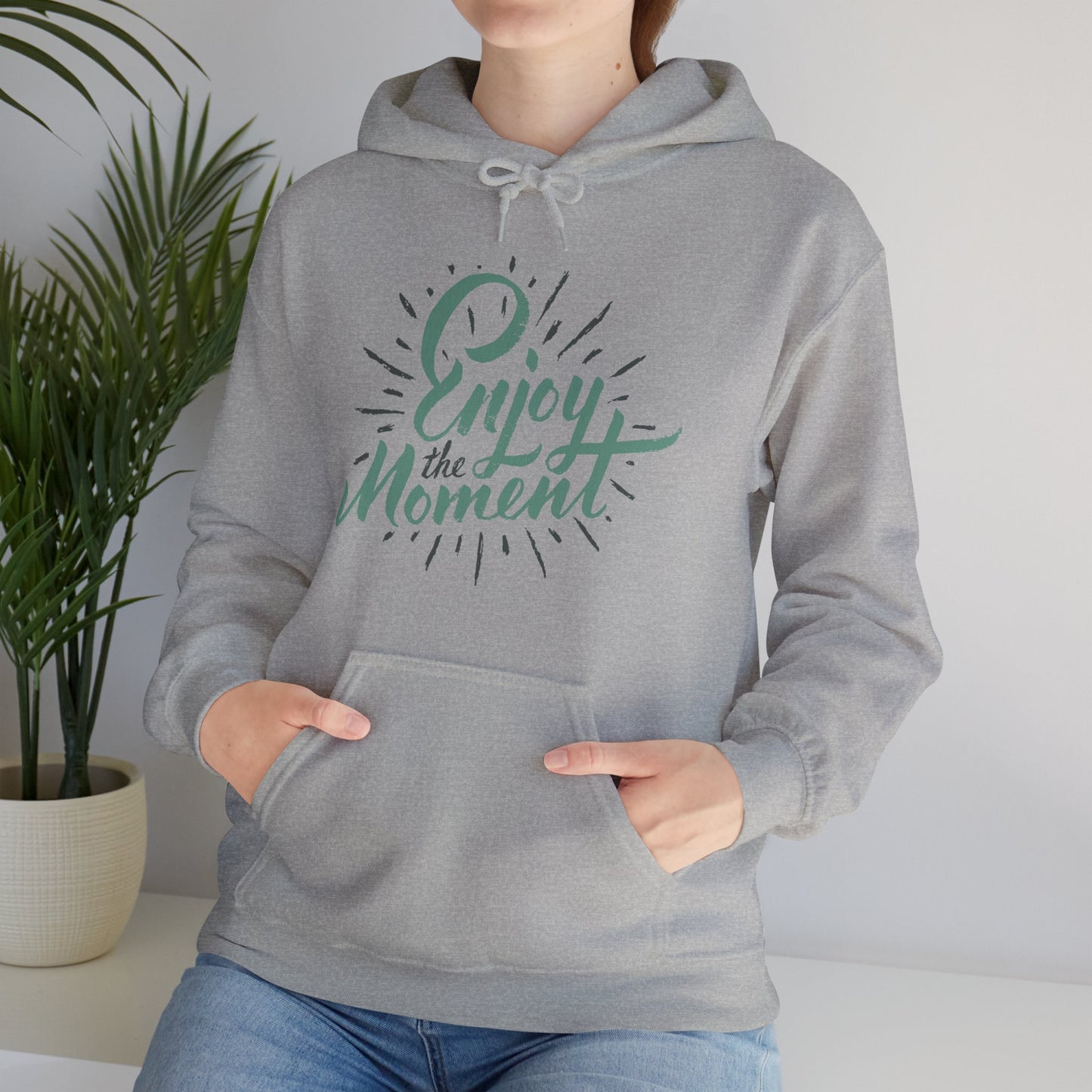 ✨Enjoy the Moment Hoodie – Mindful Living, Spiritual Comfort🌿🕊️✨