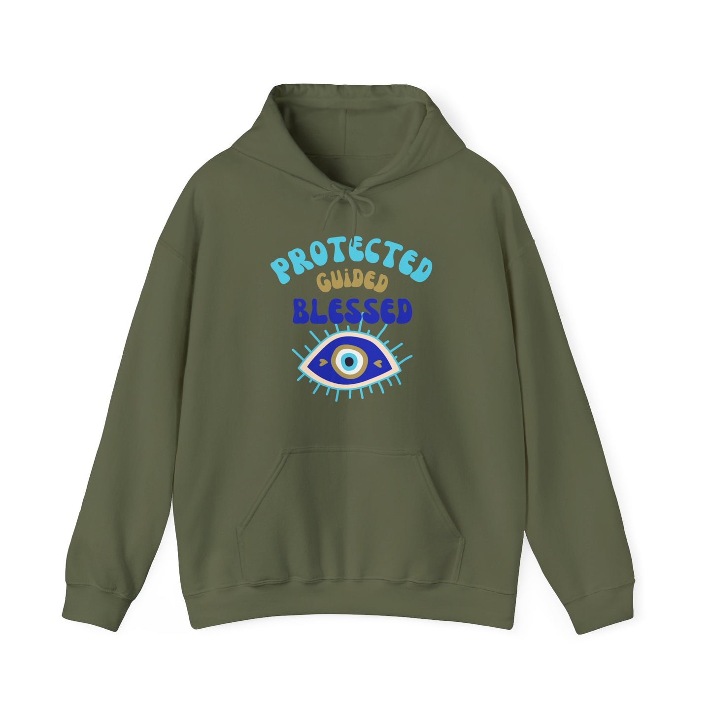 💙✨ Protected, Guided, Blessed Hoodie - Wear Your Shield of Light
