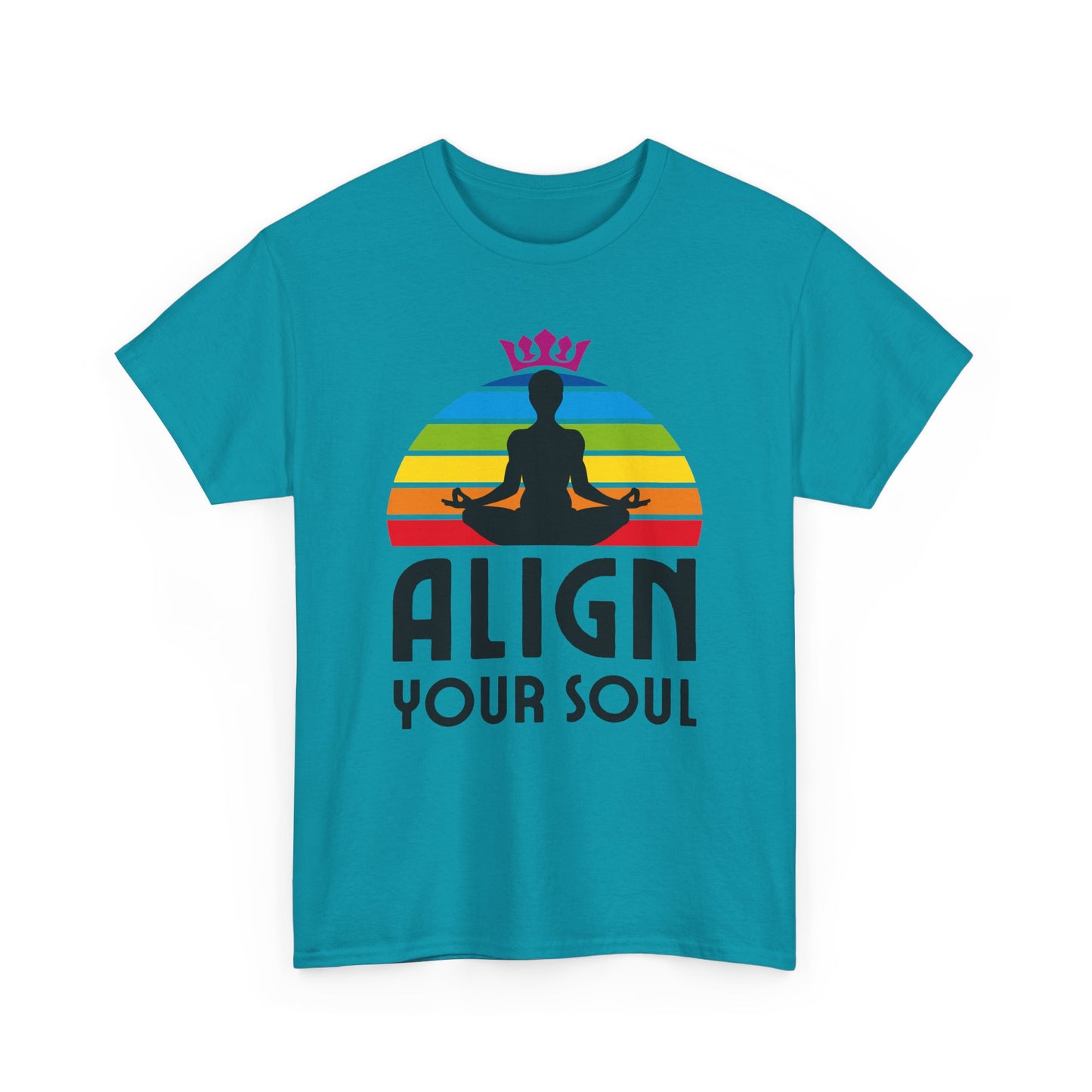 "Align Your Soul" Chakra Heavy Cotton Tee - Radiate from Root to Crown