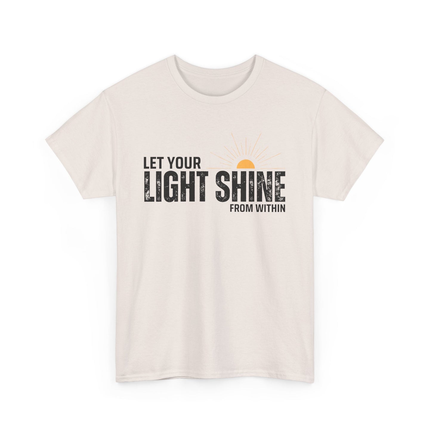 ☀️Radiant Light Heavy Cotton Tee - "Let Your Light Shine From Within"