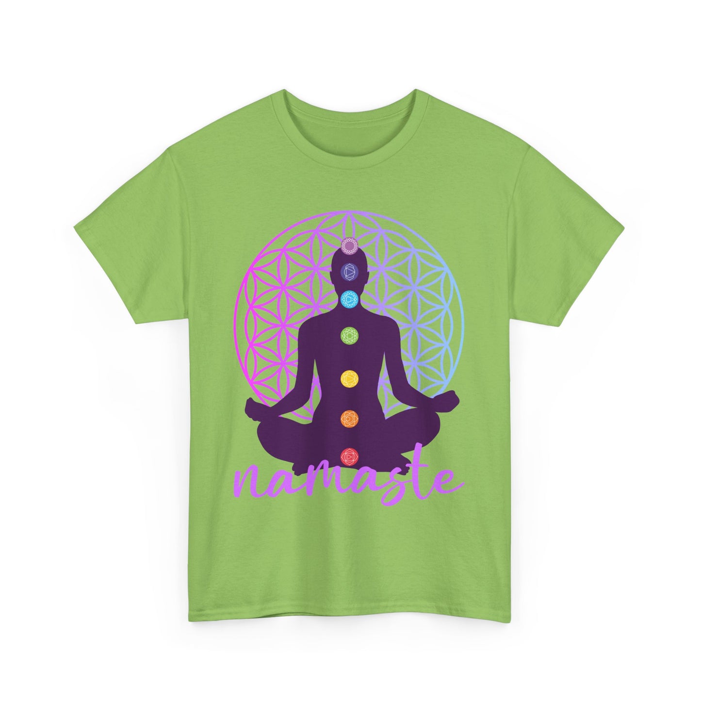 Namaste Within - Chakra Alignment Heavy Cotton Tee - Spiritual Meditation Shirt