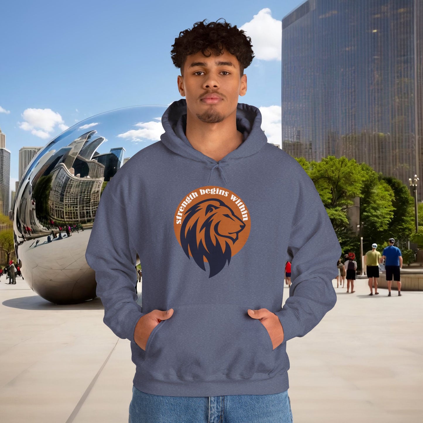 🔥🦁 “Strength Begins Within” — Menaste Lion Sigil Hoodie