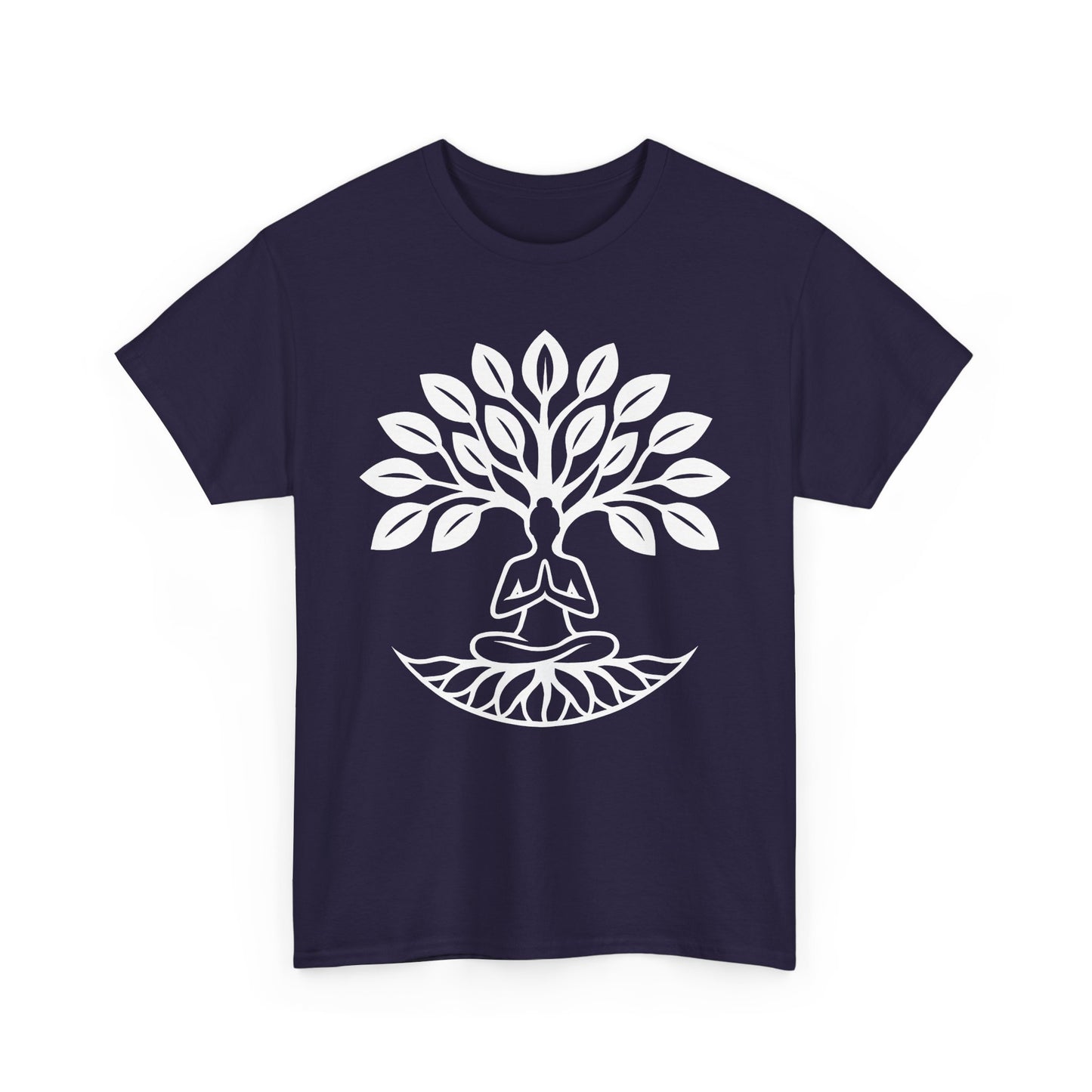 "Rooted in Presence" - Tree of Life & Meditative Balance Heavy Cotton Tee