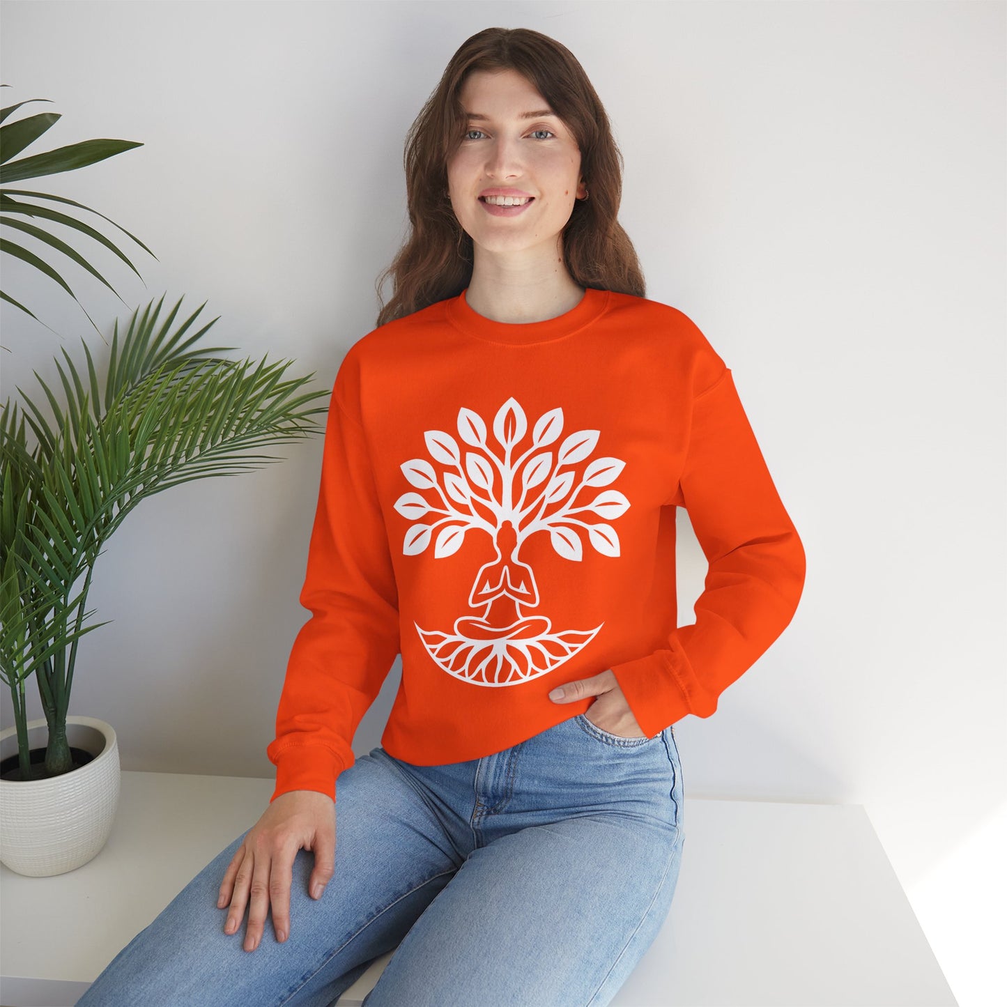 🌿Rooted in Stillness - Tree of Life Crewneck Sweatshirt