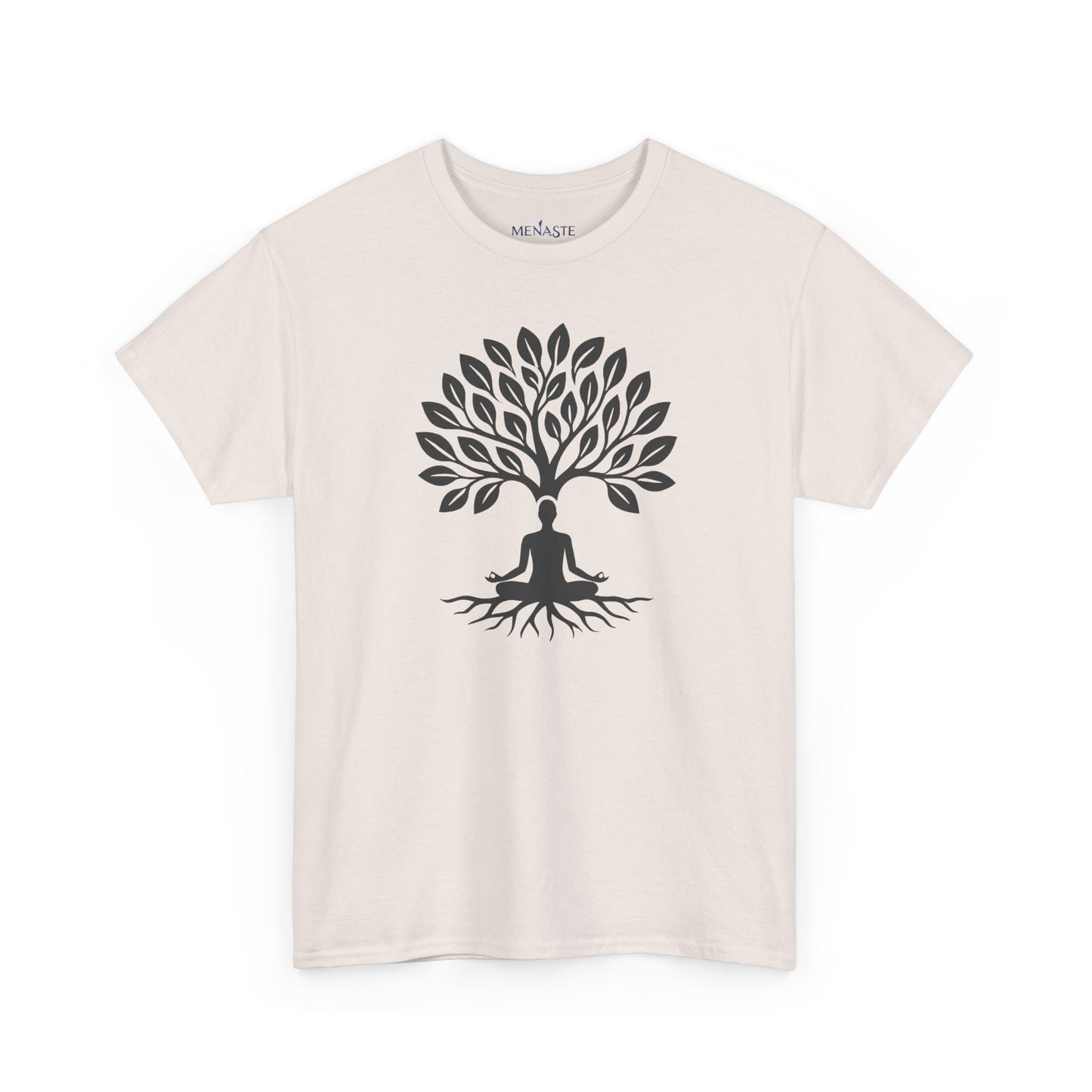 🌲🖤 ROOTED IN STILLNESS — Menaste™ Meditation Tee