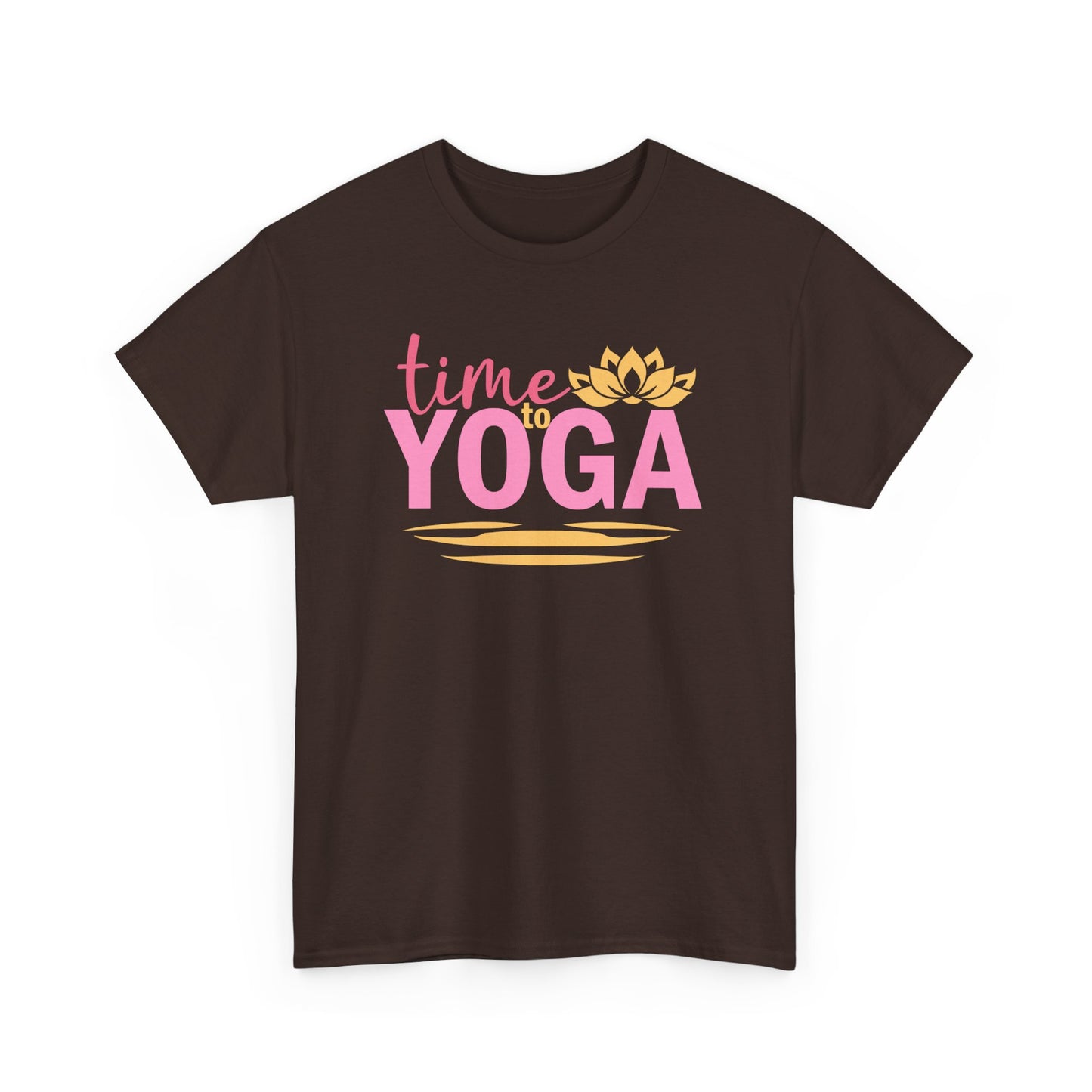 "Time to Yoga" Heavy Cotton Tee - Flow with Ease