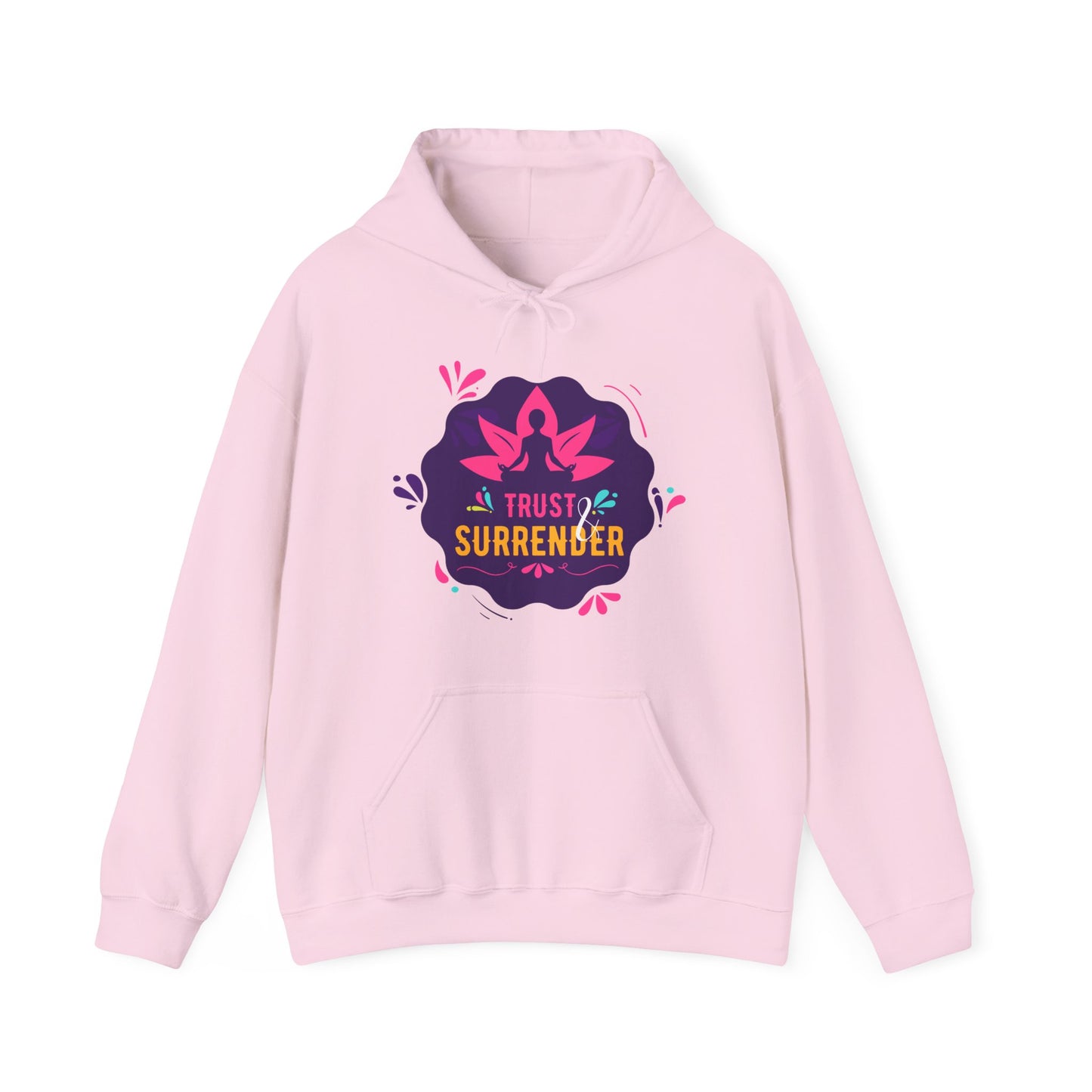 Lotus Flow “Trust & Surrender” Hoodie – Meditative Comfort with Sacred Intention 🌸🧘‍♀️✨