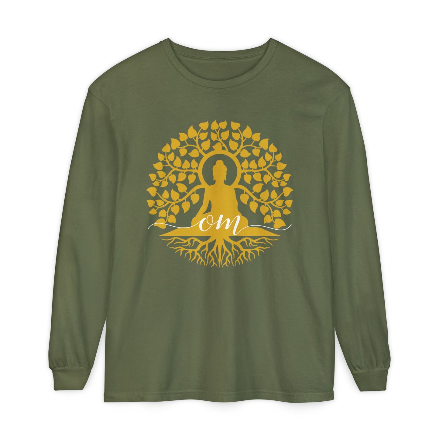 🧘‍♂️Rooted in OM - Buddha Tree Long Sleeve Tee