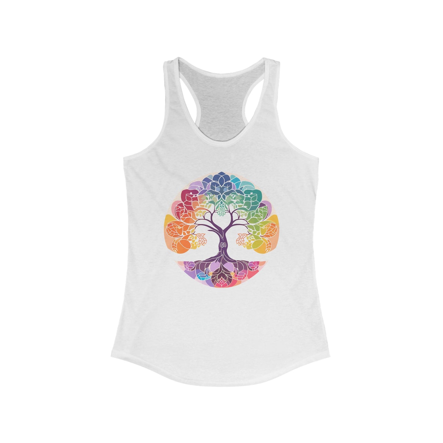 "BOHO Tree of Life" Racerback Tank – Vibrant Spirit & Effortless Comfort