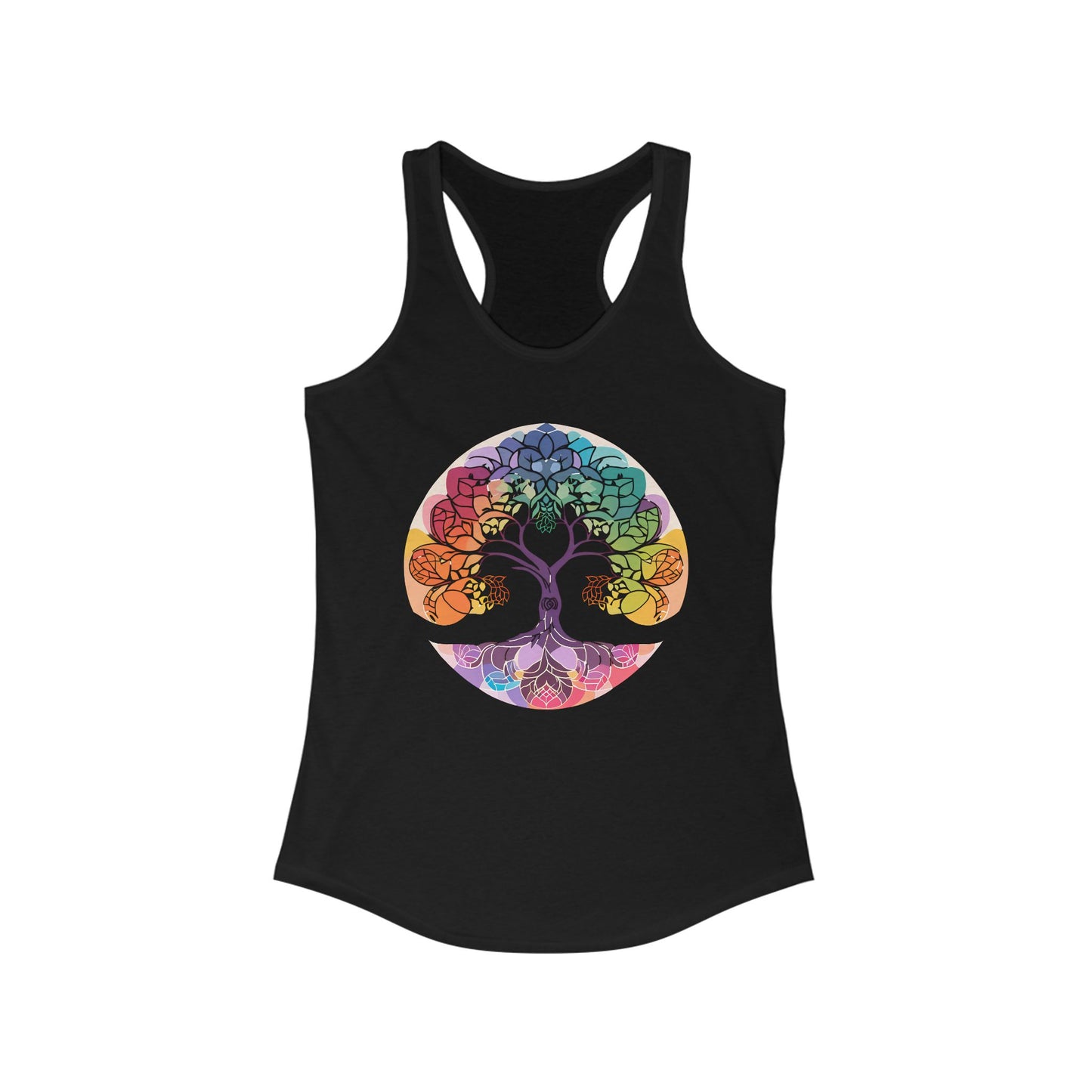 "BOHO Tree of Life" Racerback Tank – Vibrant Spirit & Effortless Comfort