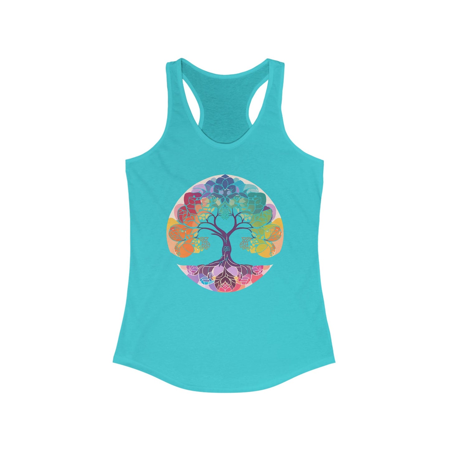 "BOHO Tree of Life" Racerback Tank – Vibrant Spirit & Effortless Comfort
