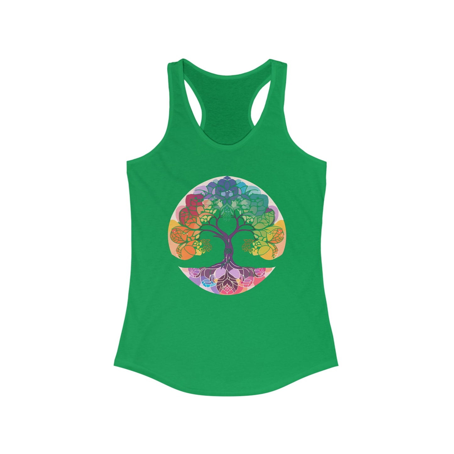 "BOHO Tree of Life" Racerback Tank – Vibrant Spirit & Effortless Comfort