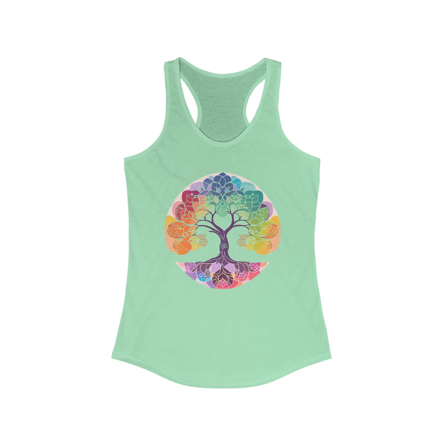 "BOHO Tree of Life" Racerback Tank – Vibrant Spirit & Effortless Comfort