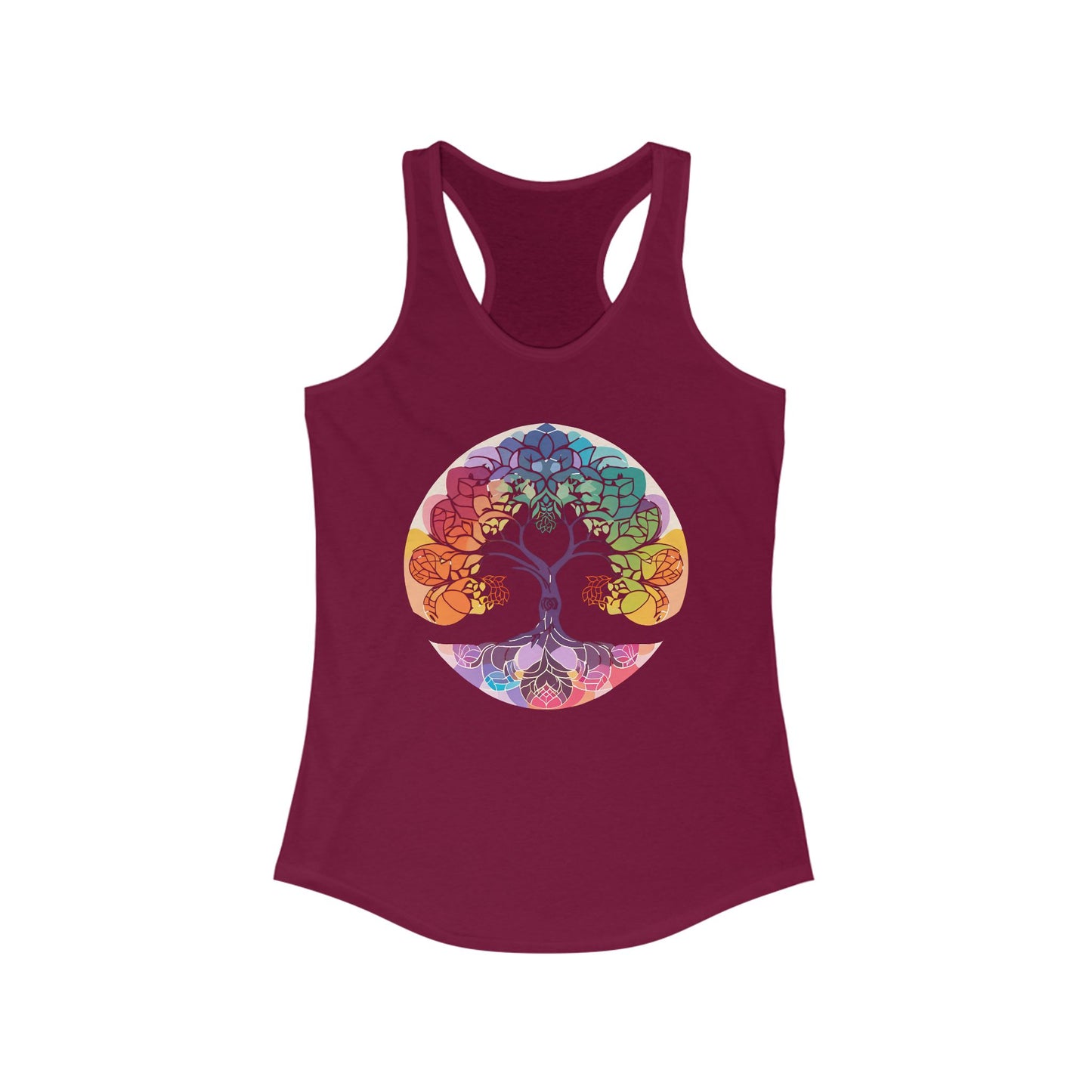 "BOHO Tree of Life" Racerback Tank – Vibrant Spirit & Effortless Comfort