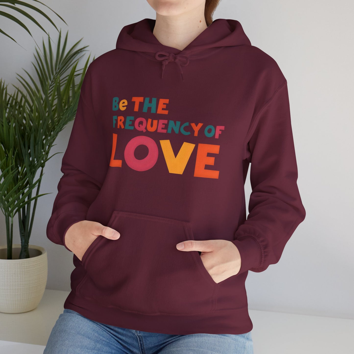 🌠Be the Frequency of Love Hoodie – Colorful Spiritual Vibes | Raise Your Energy Hoodie🌀💖