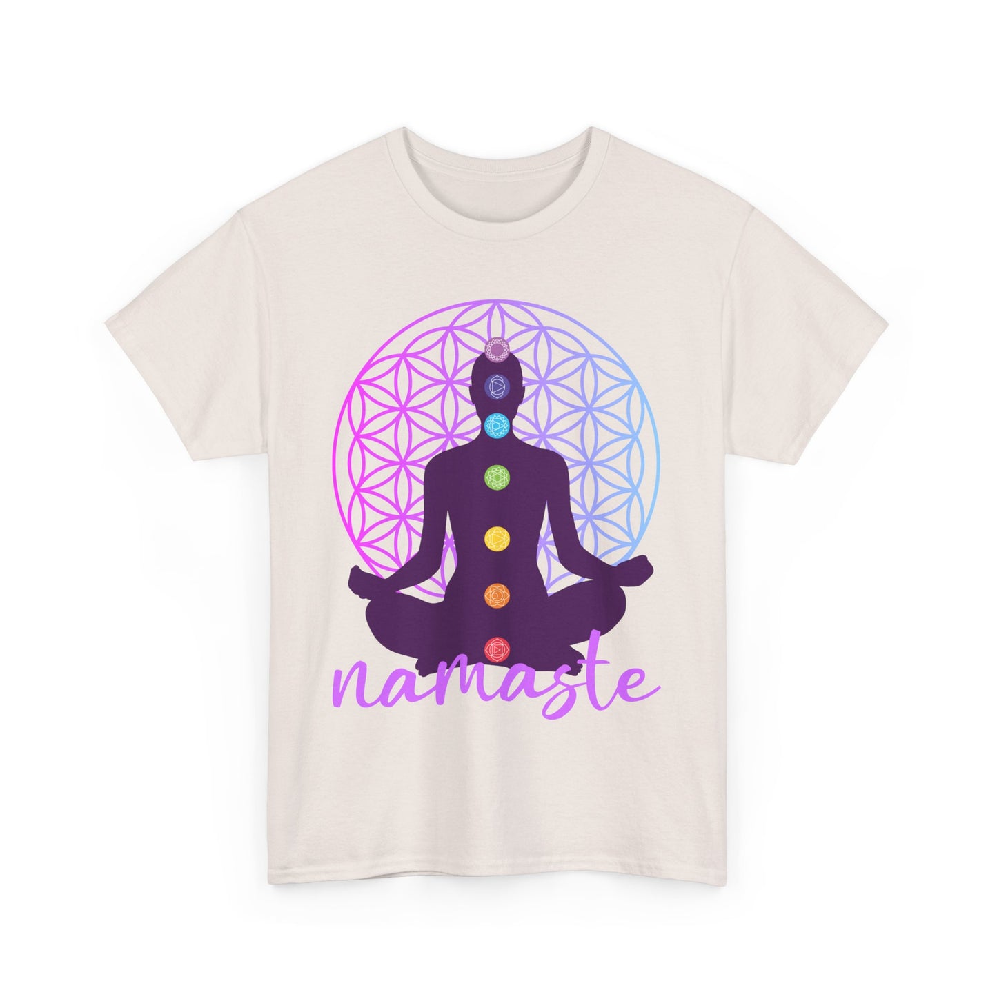 Namaste Within - Chakra Alignment Heavy Cotton Tee - Spiritual Meditation Shirt
