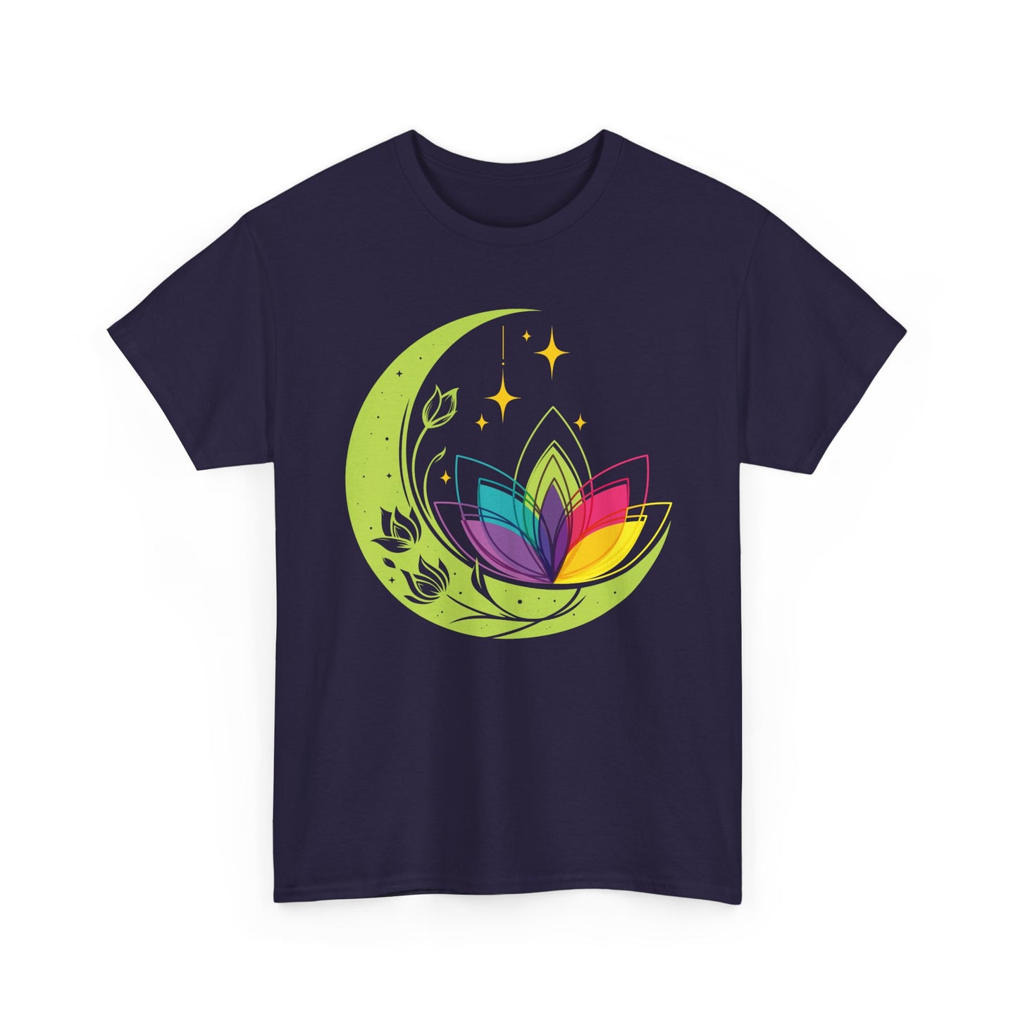 Moonlit Blossoms Heavy Cotton Tee - A Celebration of New Beginnings